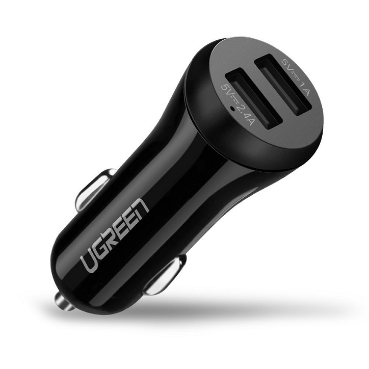Ugreen Car Charger With Dual Usb Ports Single Extension Socket (Pd 20W)