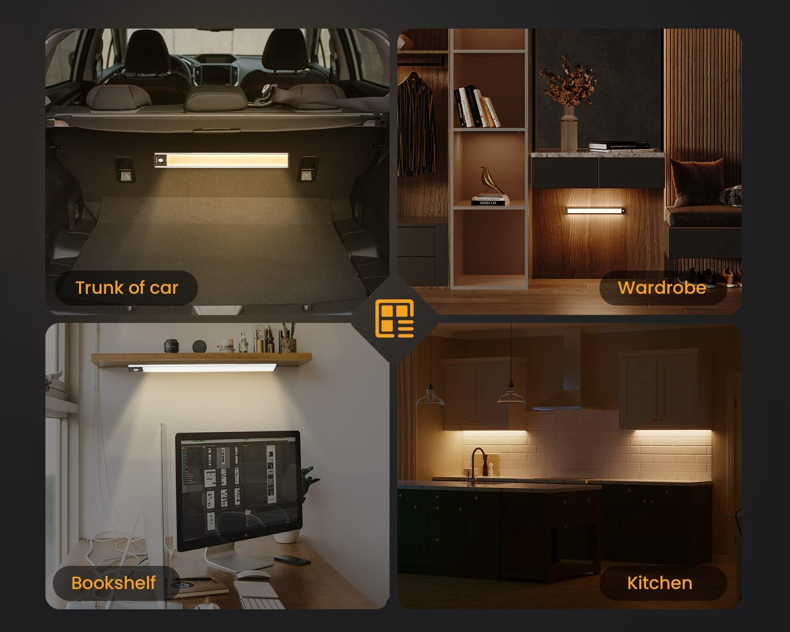 Mi Yeelight Motion Sensor Closet Light A60 (Black) 4000K