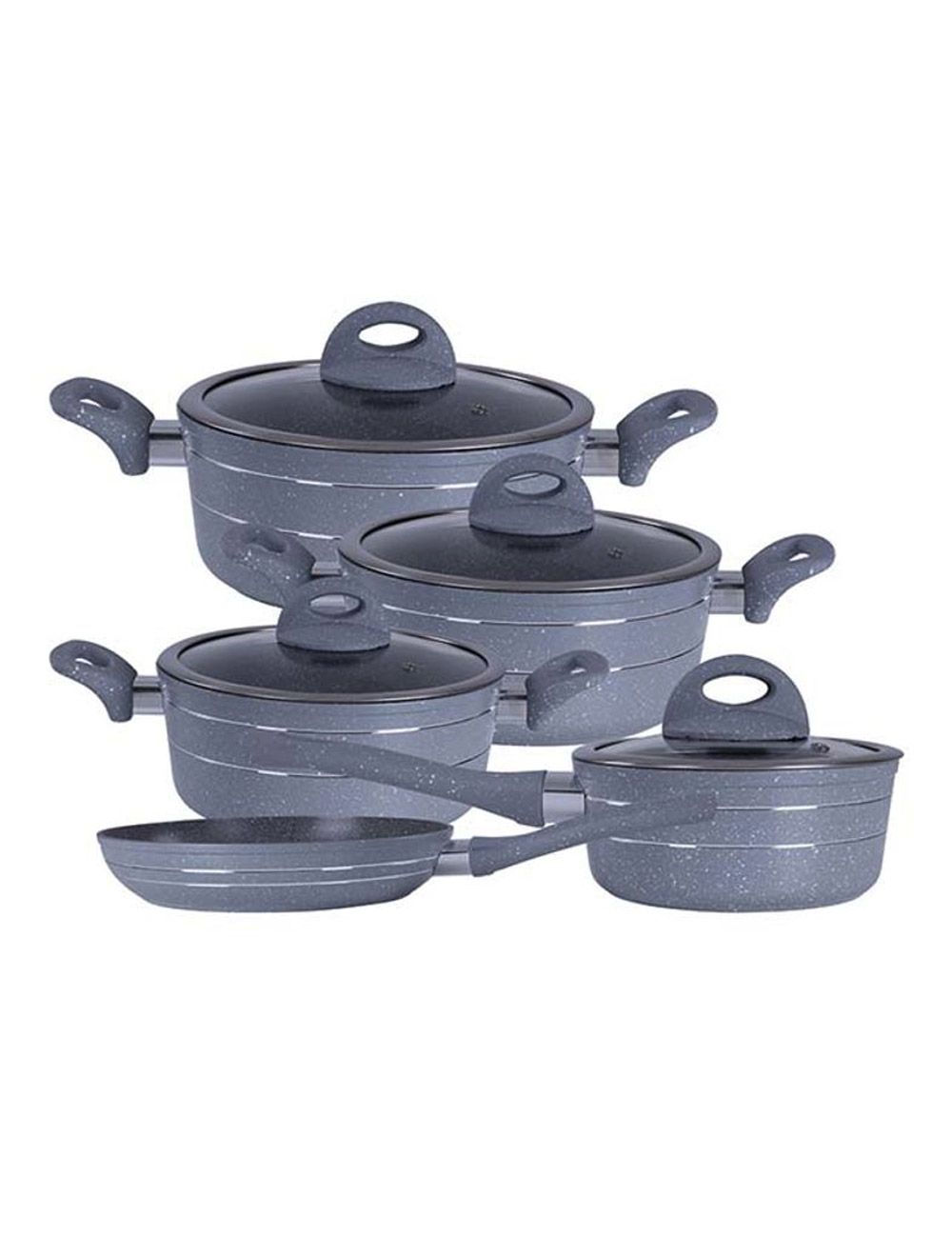 Royalford Ritz 9Pc Non Stick Cookware Set 1X2
