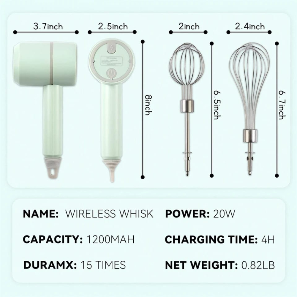 USB Charging 3 in 1 Hand Mixer/Blender