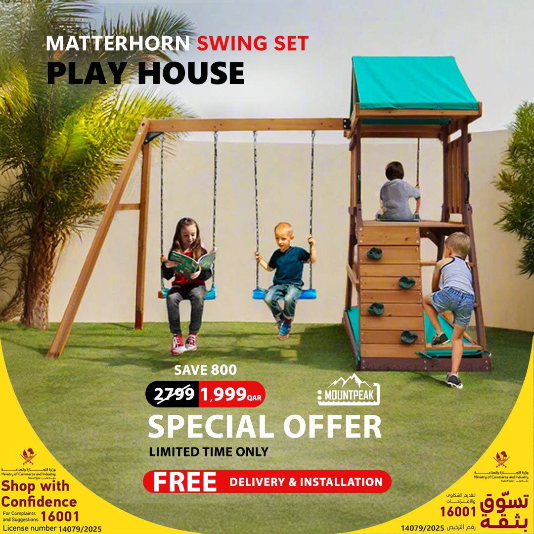 Mountpeak - Matterhorn Swing Set & Playhouse Mountpeak - Matterhorn Swing Set & Playhouse