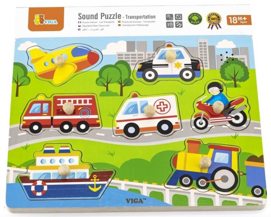 VIGA Sound Puzzle - Transportation