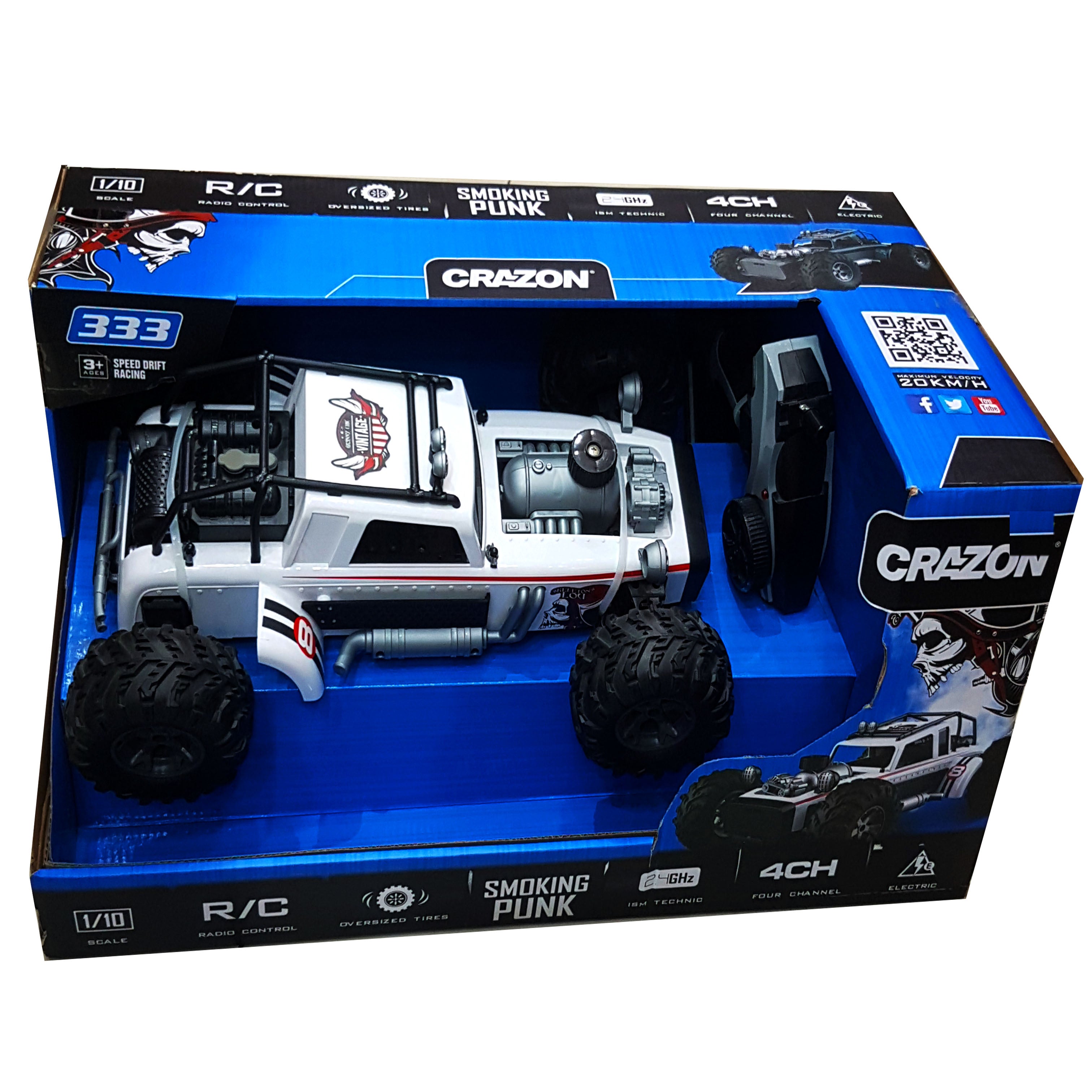 CRAZON Scale 1:8 2.4G R/C Truck Black/Silver