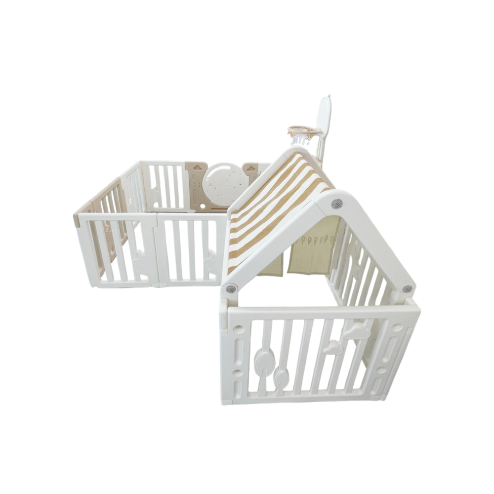 Bear Moon playpen (no mat)+drawing board+Basketball Hoop+small house+moon light