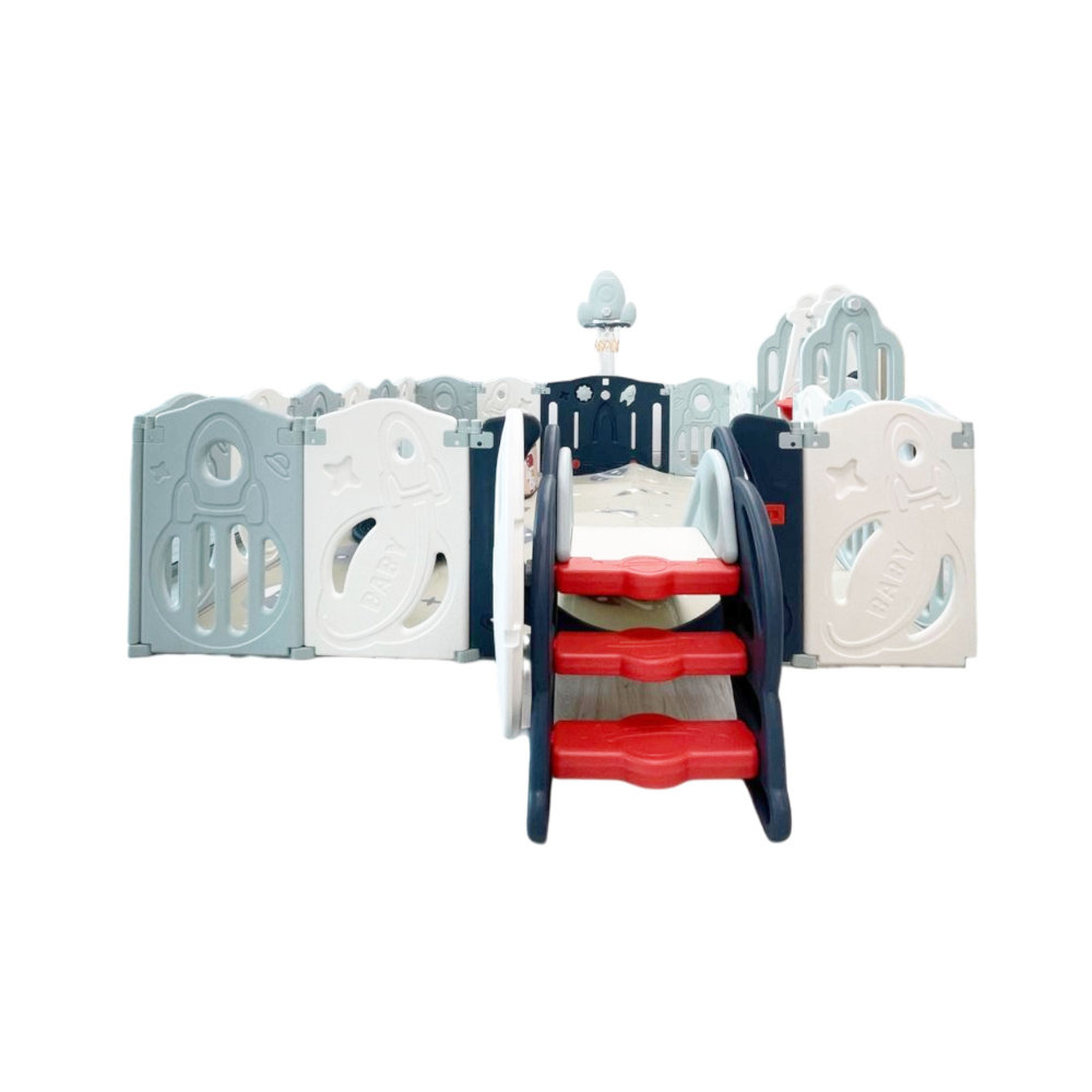 playpen+slide+Swing+rocking horse+ball pit+100pcs balls+mat+1