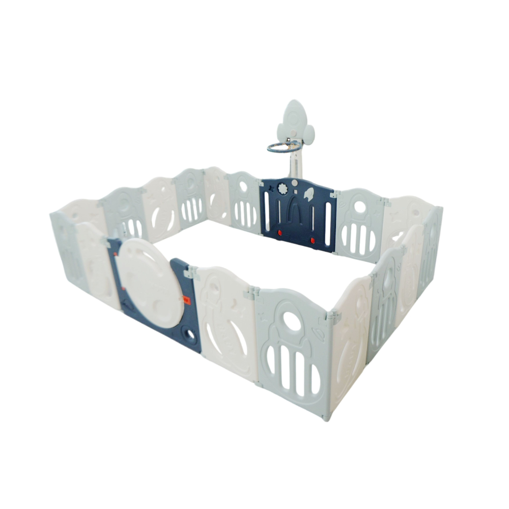 Foldable playpen 16 Simple Panel, 1 Game panel, 1 door, 1 Basketball Hoop