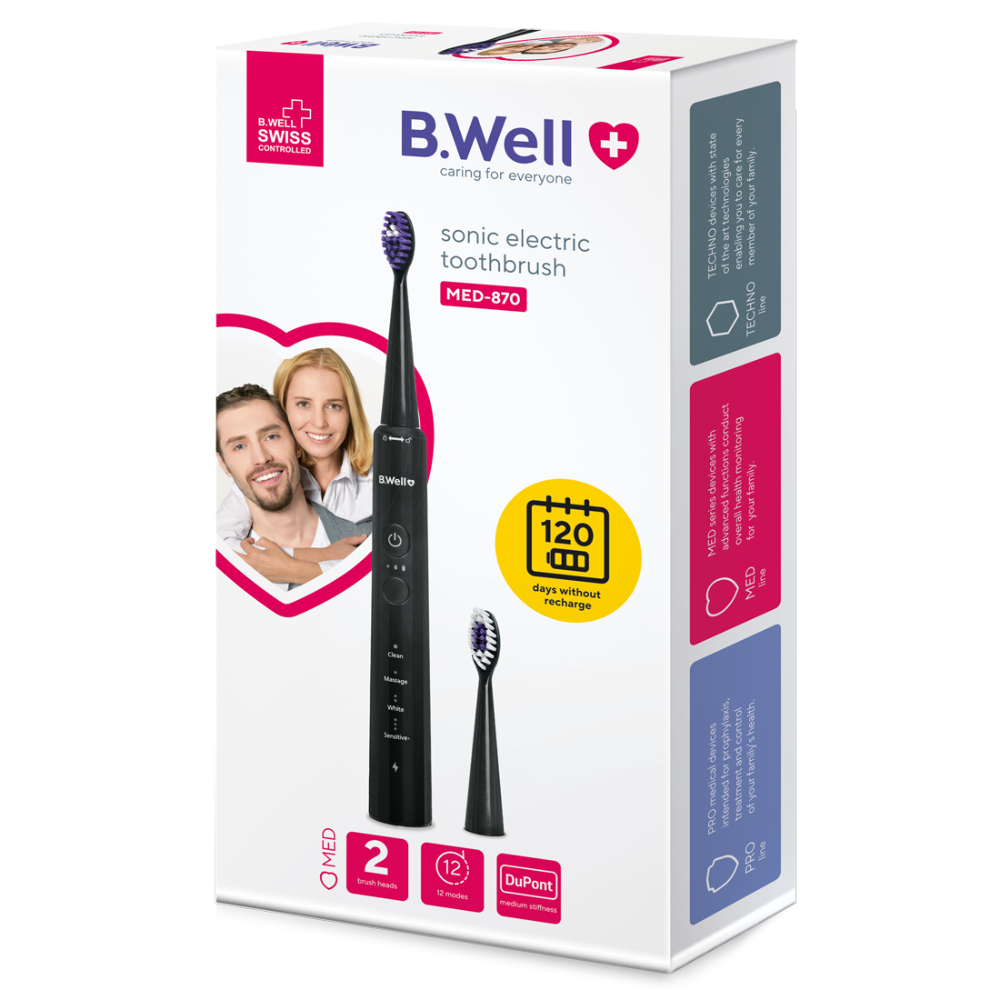 Sonic Electric Toothbrush Black MED-870
