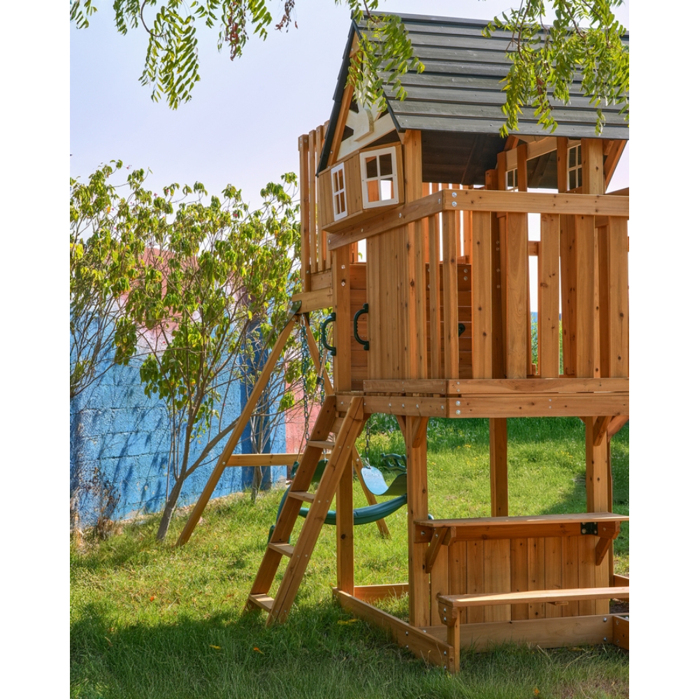 Dynamic Sports Arabian Leopard Wooden Swing Set