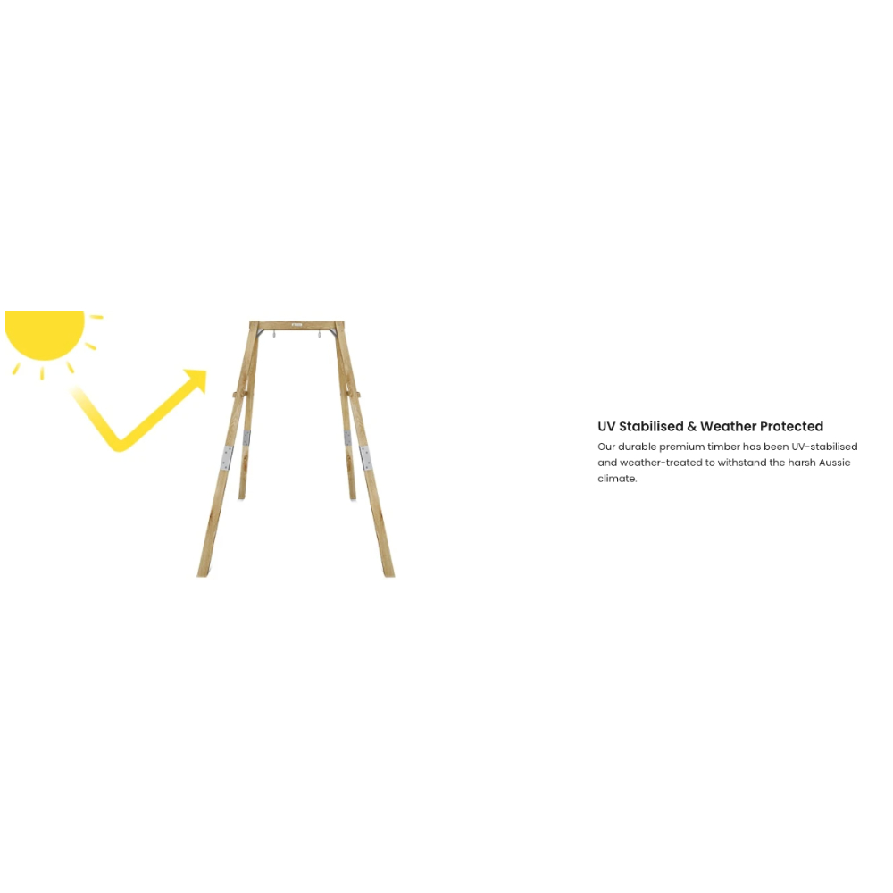 Dynamic Sports Growing Giraffe Adjustable Wooden Swing Set