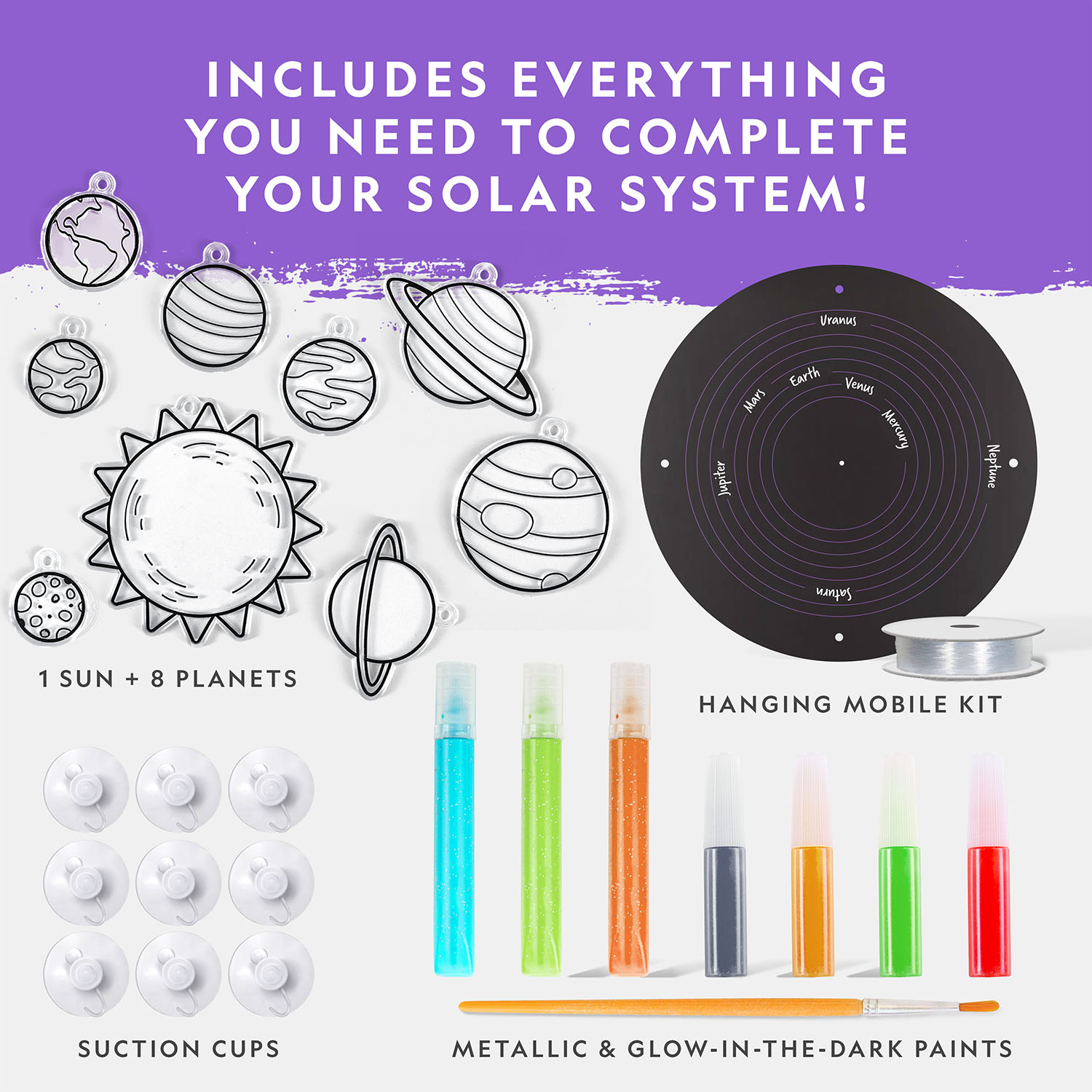 NG STAINED GLASS SOLAR SYSTEM CRAFT KIT