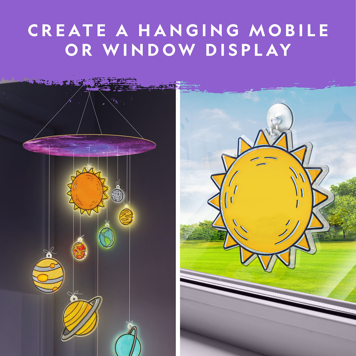 NG STAINED GLASS SOLAR SYSTEM CRAFT KIT