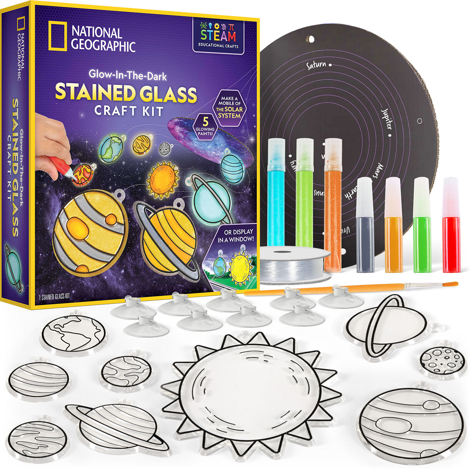 NG STAINED GLASS SOLAR SYSTEM CRAFT KIT