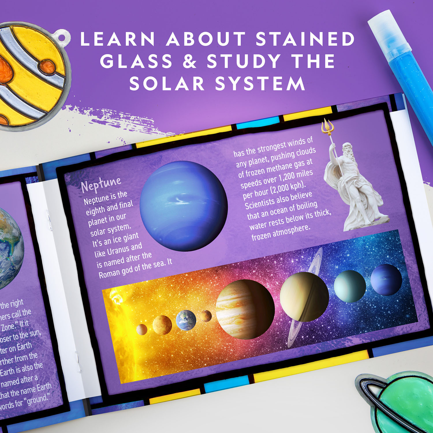 NG STAINED GLASS SOLAR SYSTEM CRAFT KIT