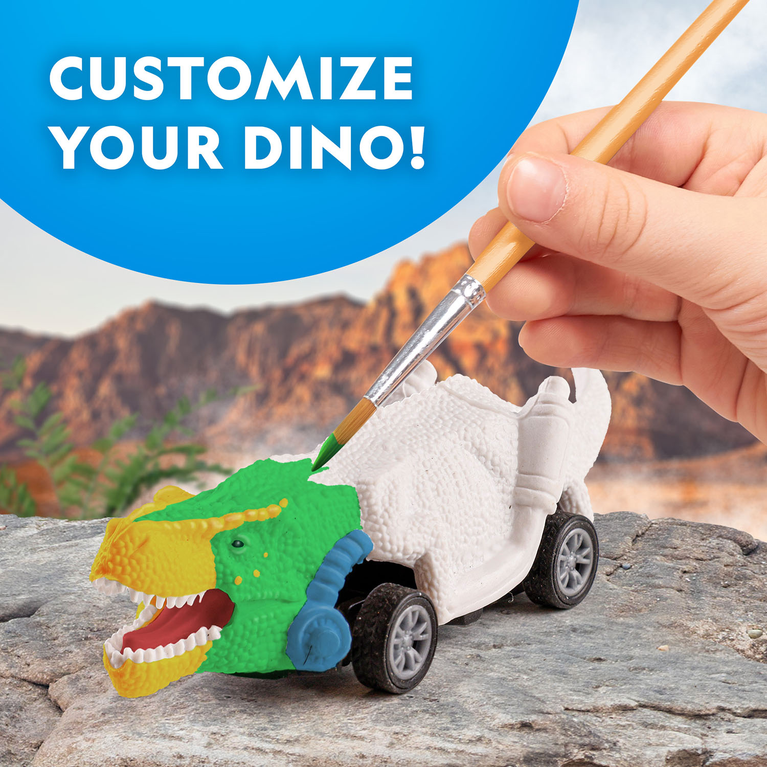 NG PAINT YOUR OWN DINO RACE CARS
