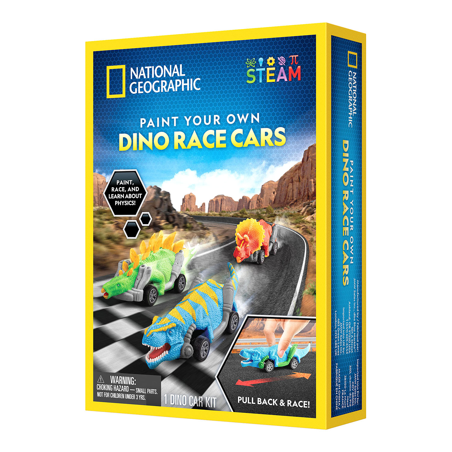 NG PAINT YOUR OWN DINO RACE CARS