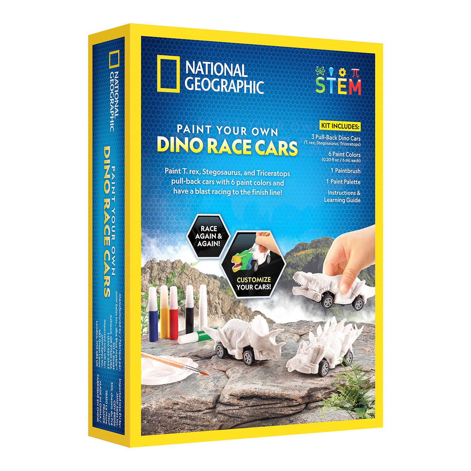 NG PAINT YOUR OWN DINO RACE CARS