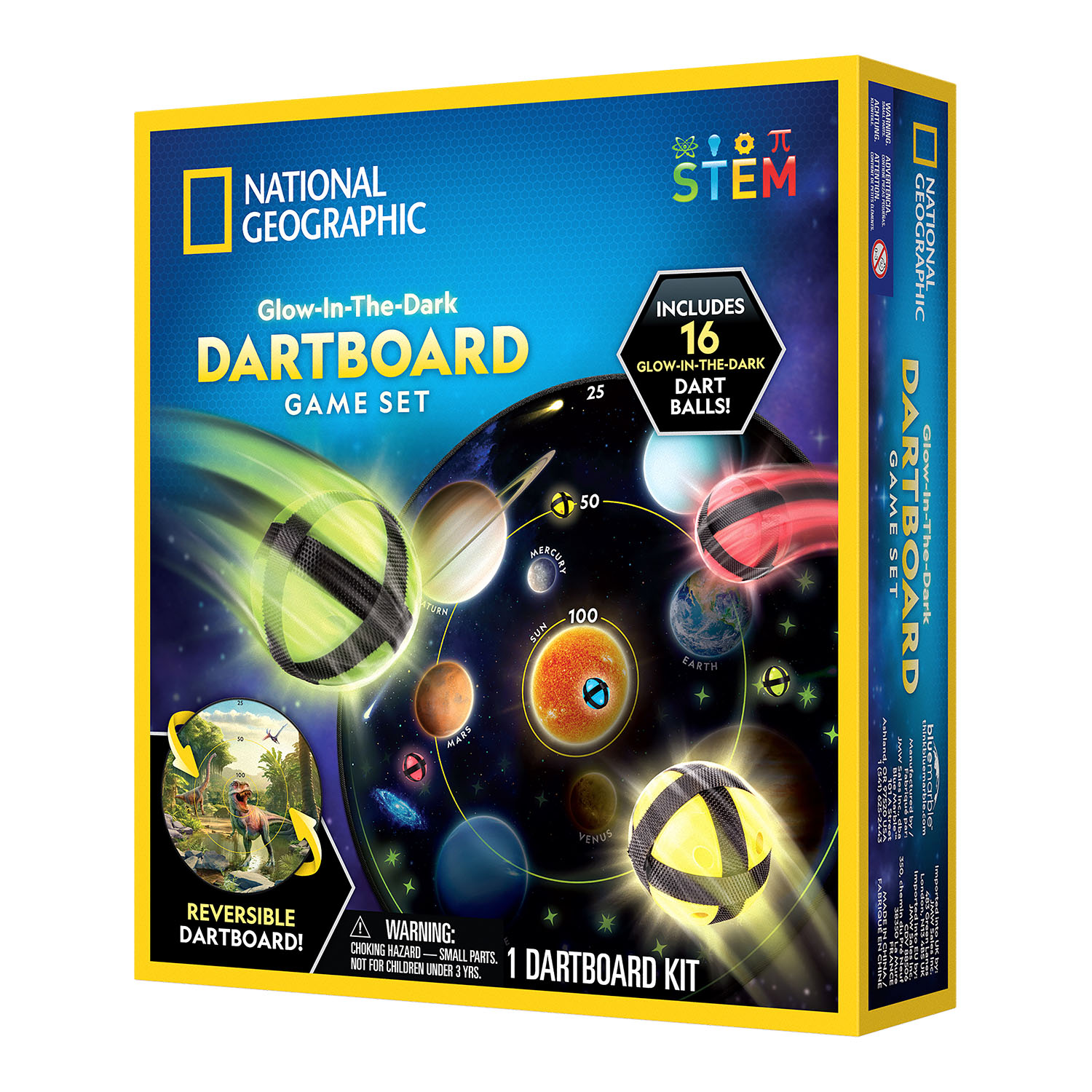 NG GLOW-IN-THE-DARK DARTBOARD GAME SET