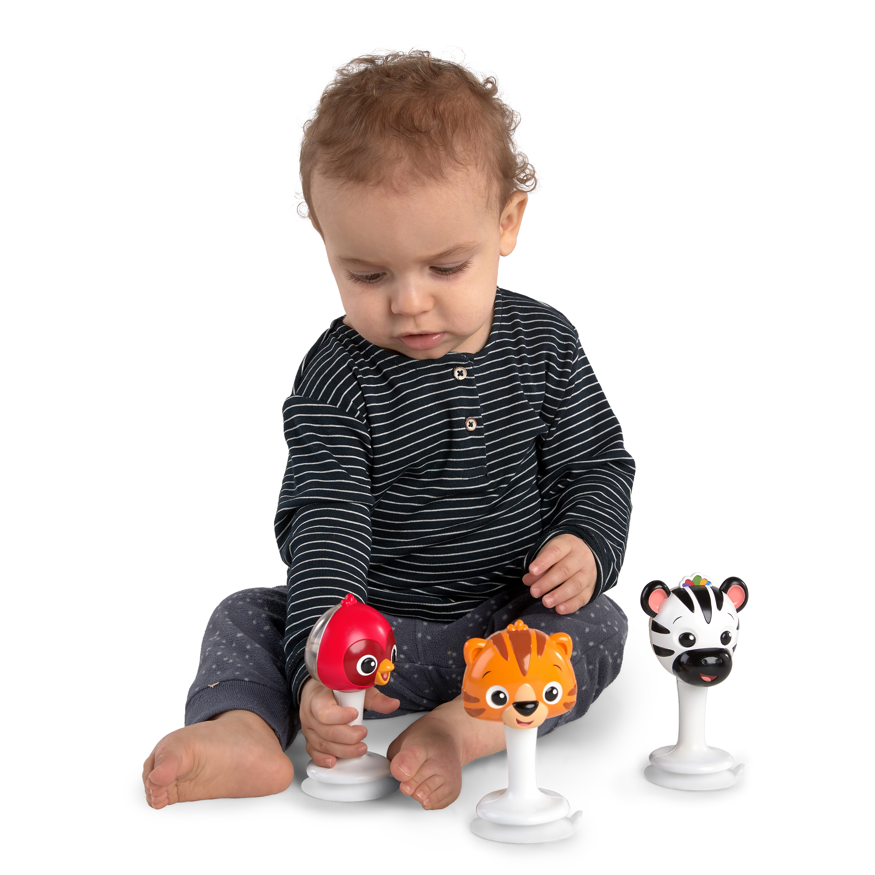 BABY EINSTEIN RATTLE & JINGLE TRIO TAKE-ALONG TOY RATTLE SET