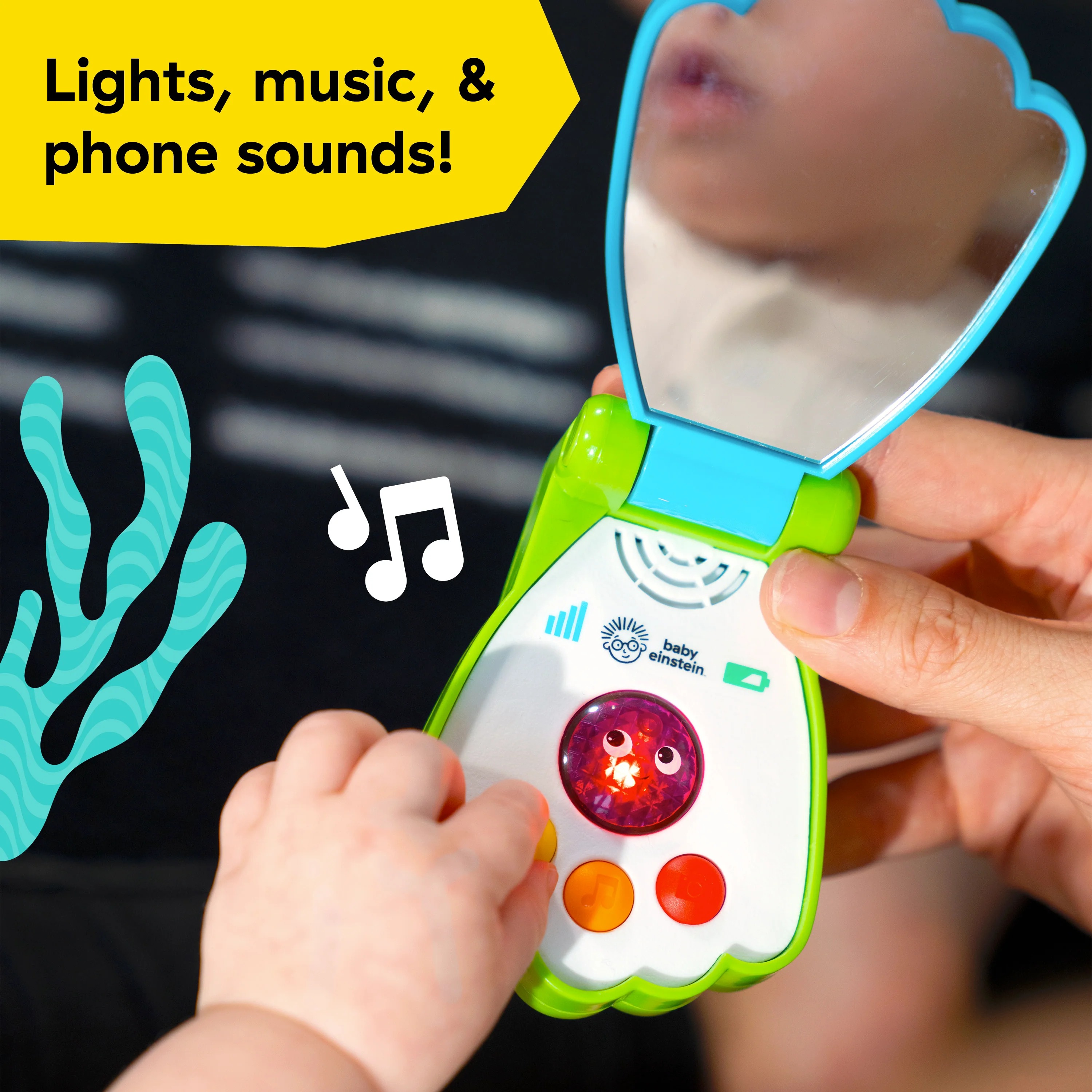 BABY EINSTEIN SHELL PHONE MUSICAL TOY TELEPHONE