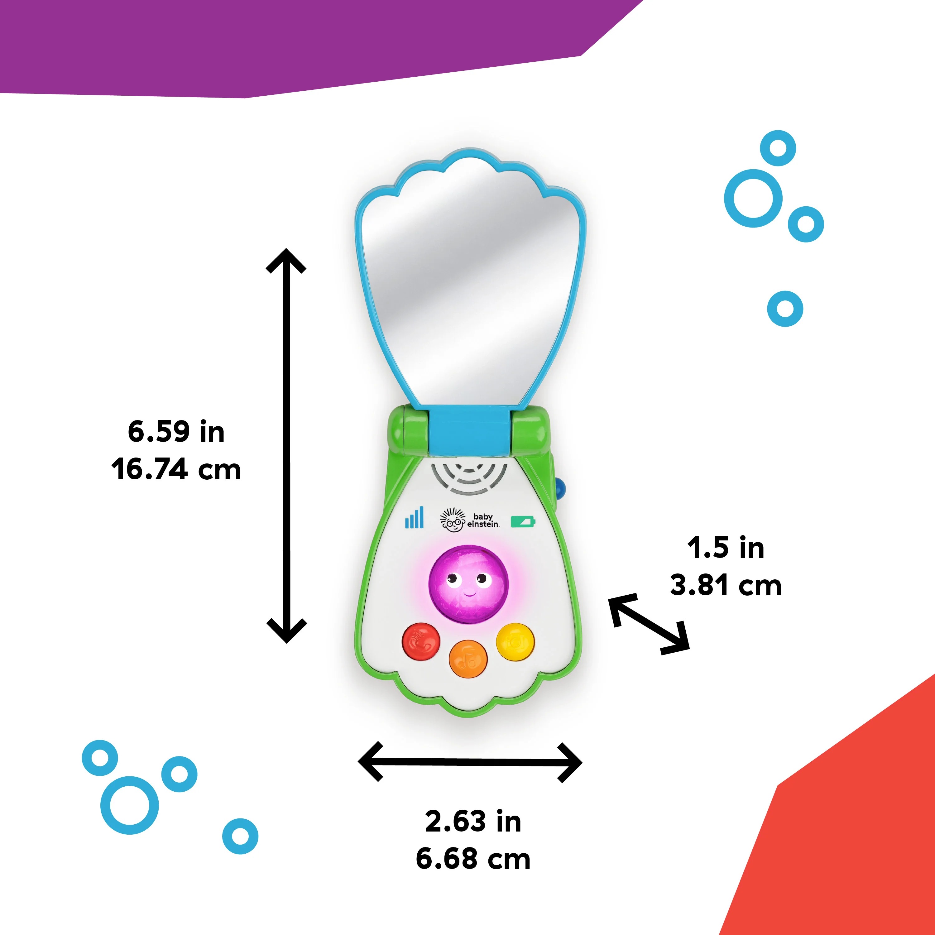 BABY EINSTEIN SHELL PHONE MUSICAL TOY TELEPHONE