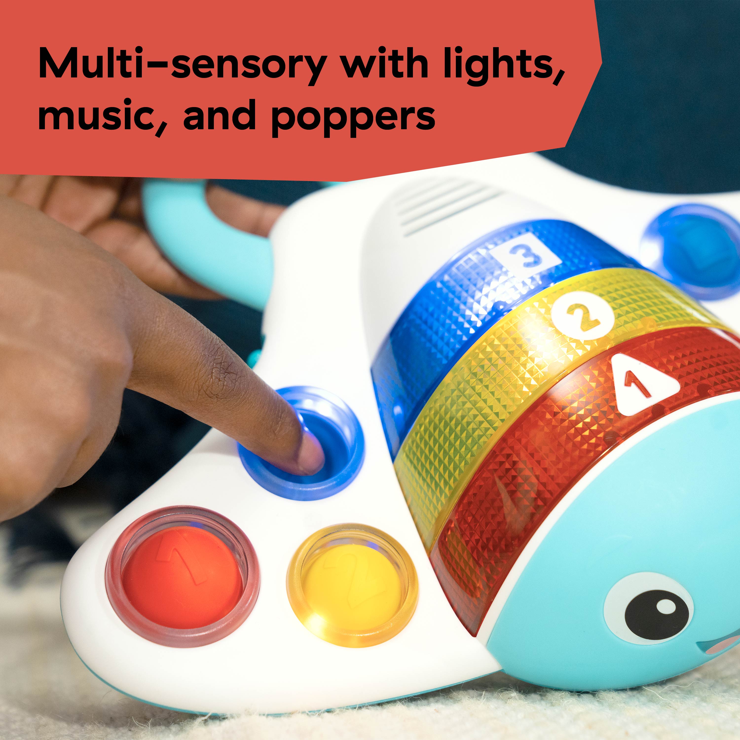 BABY EINSTEIN POP N EXPLORE STINGRAY POPPER TOY
