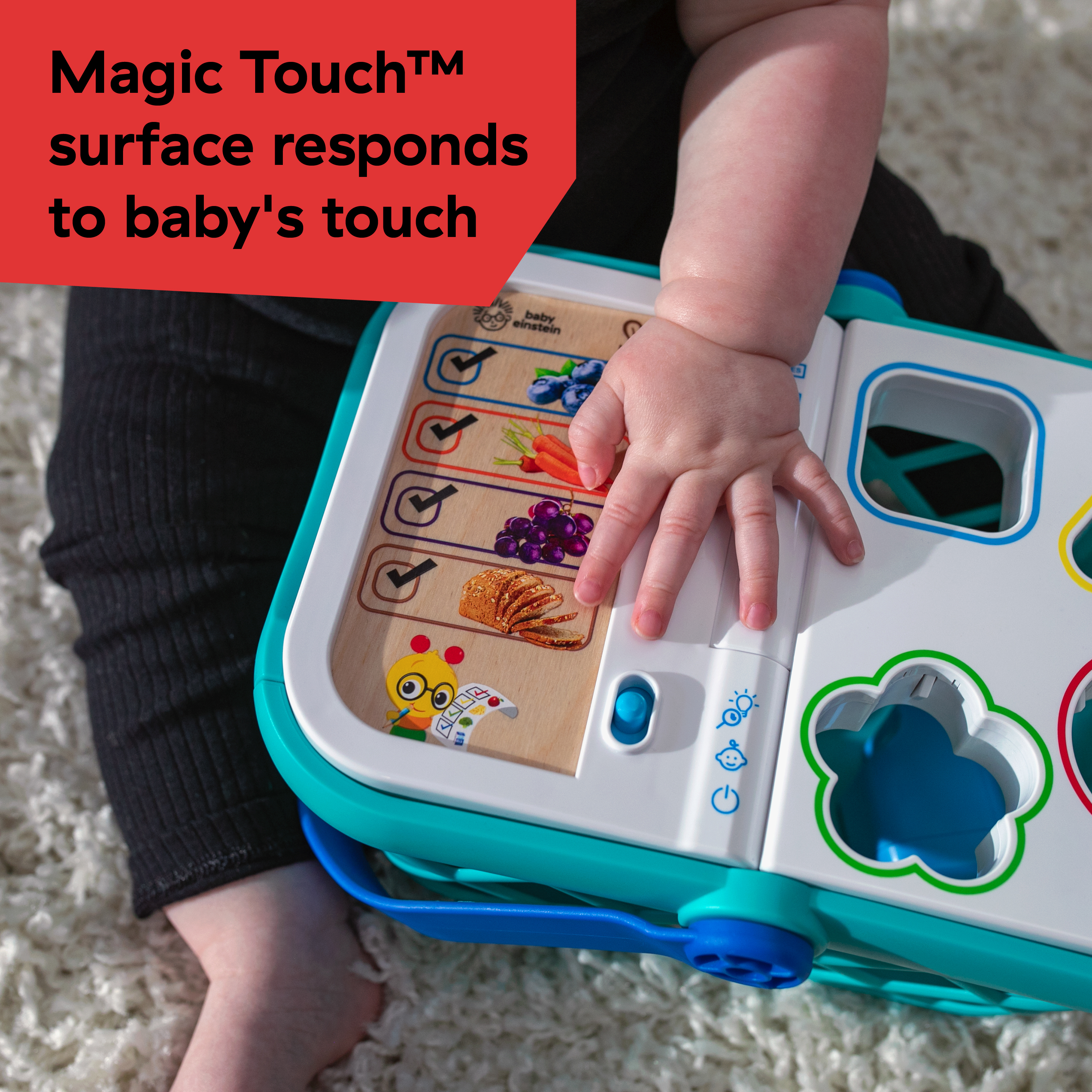 BABY EINSTEIN MAGIC TOUCH SHOPPING BASKET PRETEND TO SHOP TOY ( HAPE)