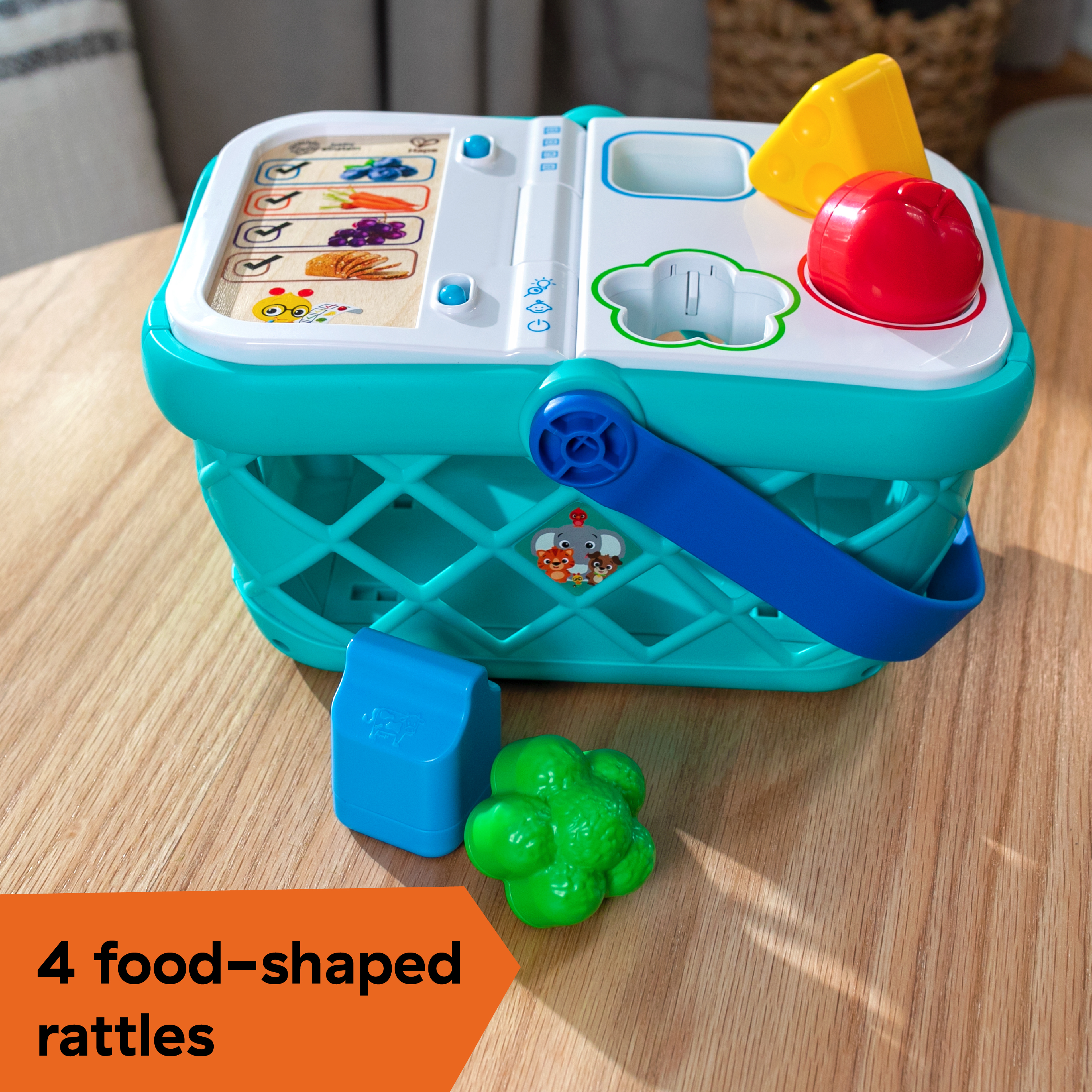 BABY EINSTEIN MAGIC TOUCH SHOPPING BASKET PRETEND TO SHOP TOY ( HAPE)