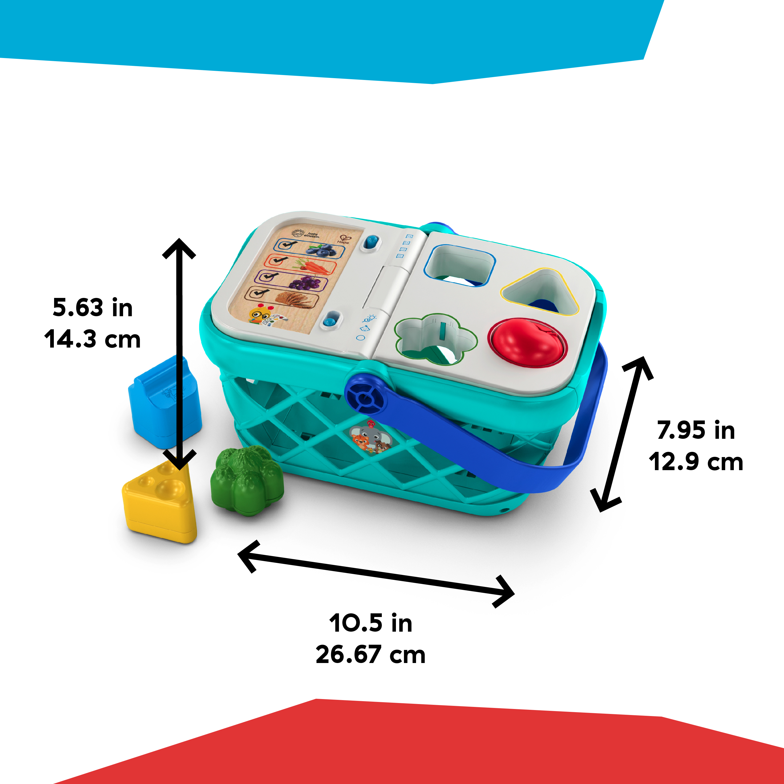 BABY EINSTEIN MAGIC TOUCH SHOPPING BASKET PRETEND TO SHOP TOY ( HAPE)