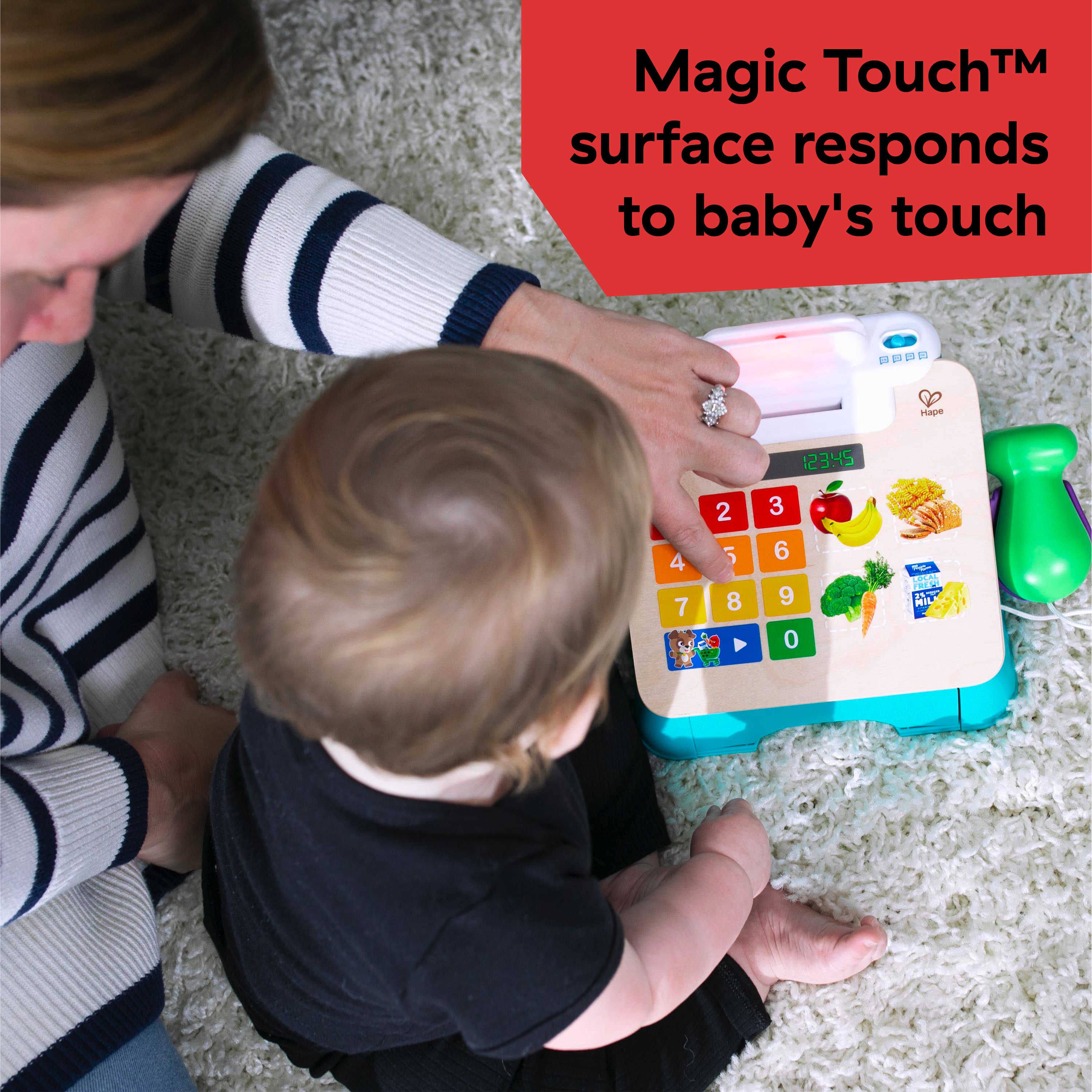 BABY EINSTEIN MAGIC TOUCH CASH REGISTER PRETEND TO CHECK OUT TOY ( HAPE)