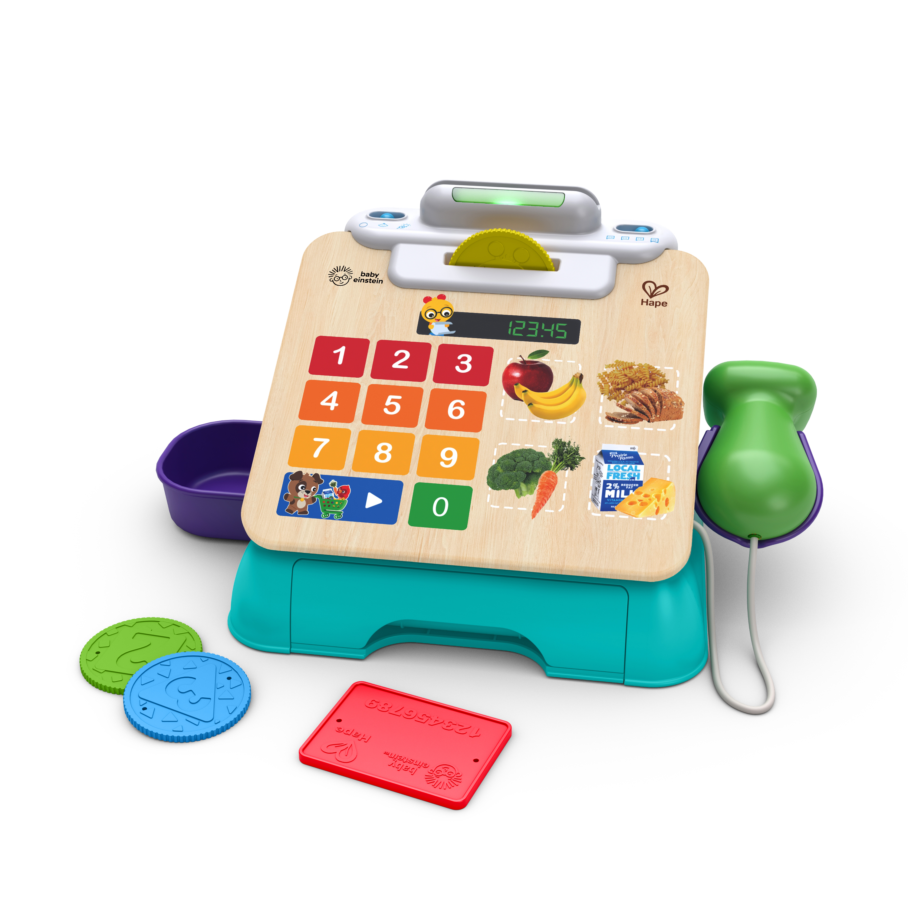 BABY EINSTEIN MAGIC TOUCH CASH REGISTER PRETEND TO CHECK OUT TOY ( HAPE)