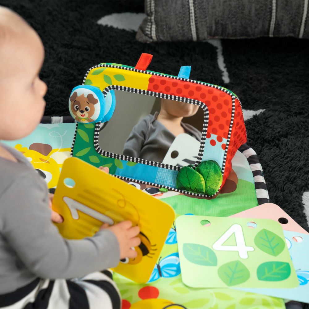 BABY EINSTEIN DISCOVERY GARDEN TUMMY TIME MAT & MIRROR