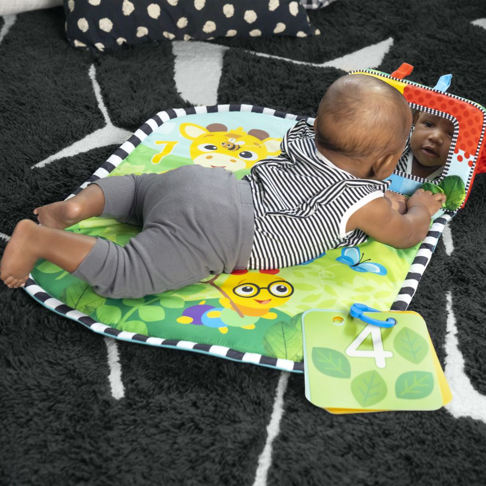 BABY EINSTEIN DISCOVERY GARDEN TUMMY TIME MAT & MIRROR