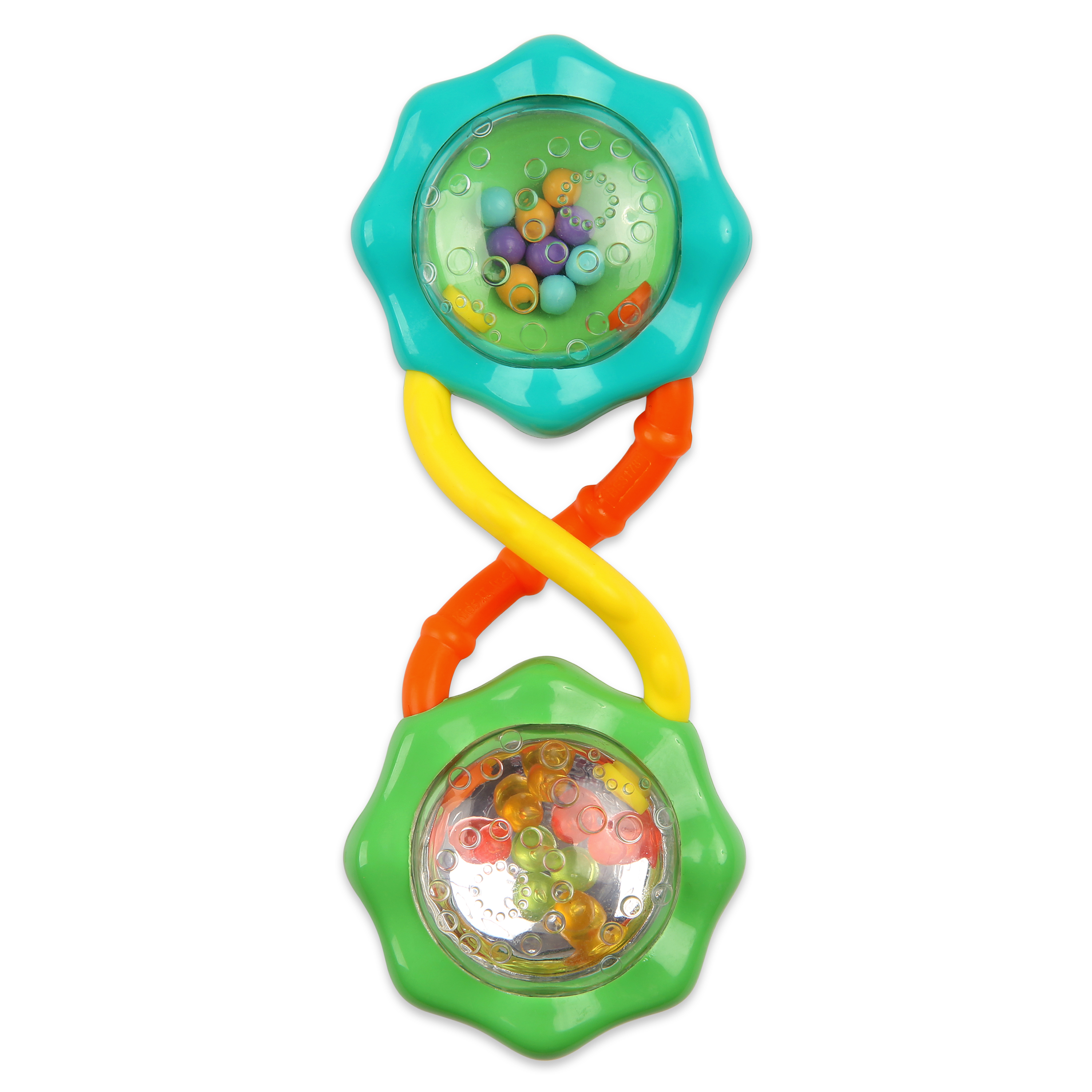 RATTLE & SHAKE BARBELL TOY - GREEN