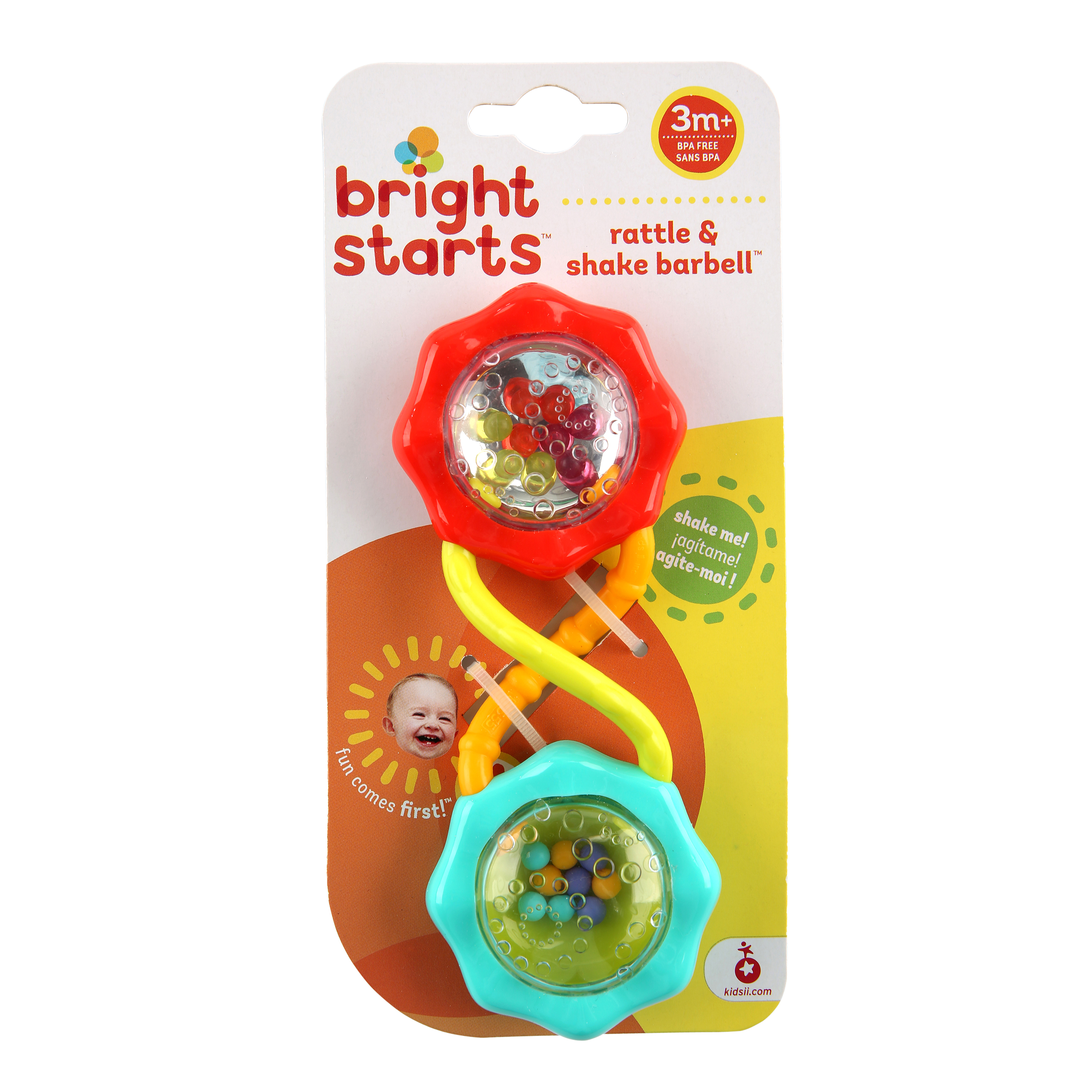 RATTLE & SHAKE BARBELL TOY - GREEN