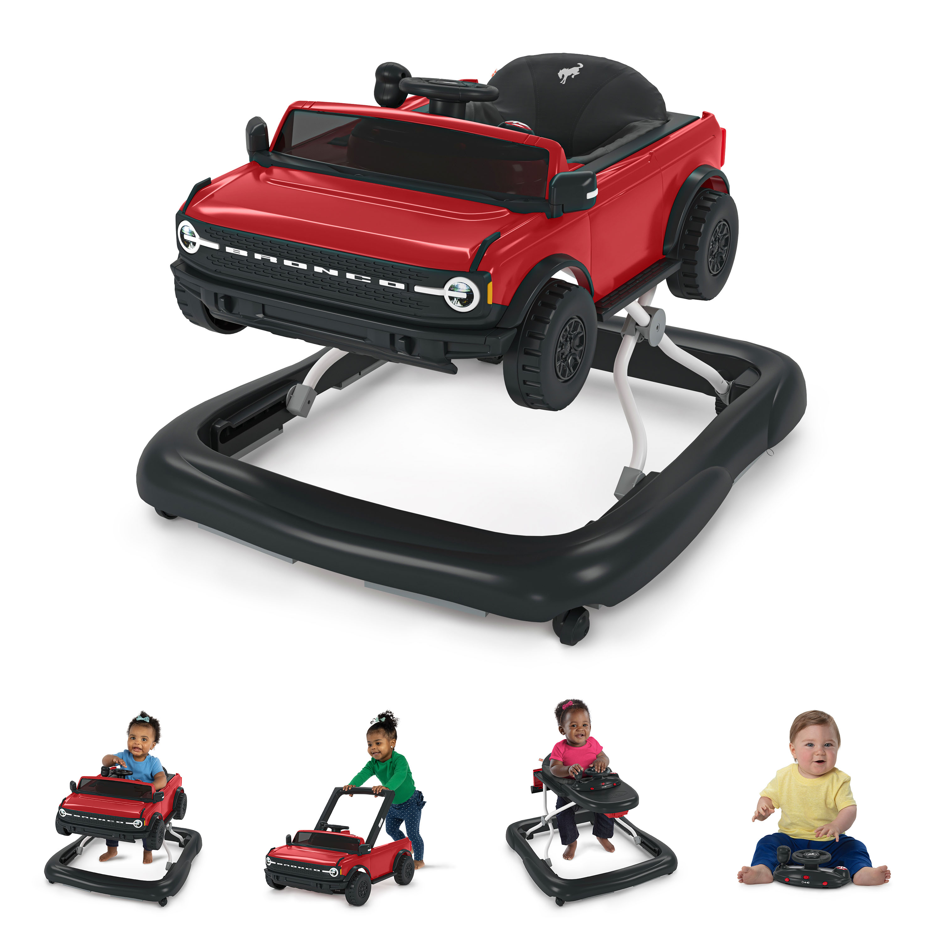 BRIGHT STARTS FORD BRONCO 4IN1 WALKER: RACE RED