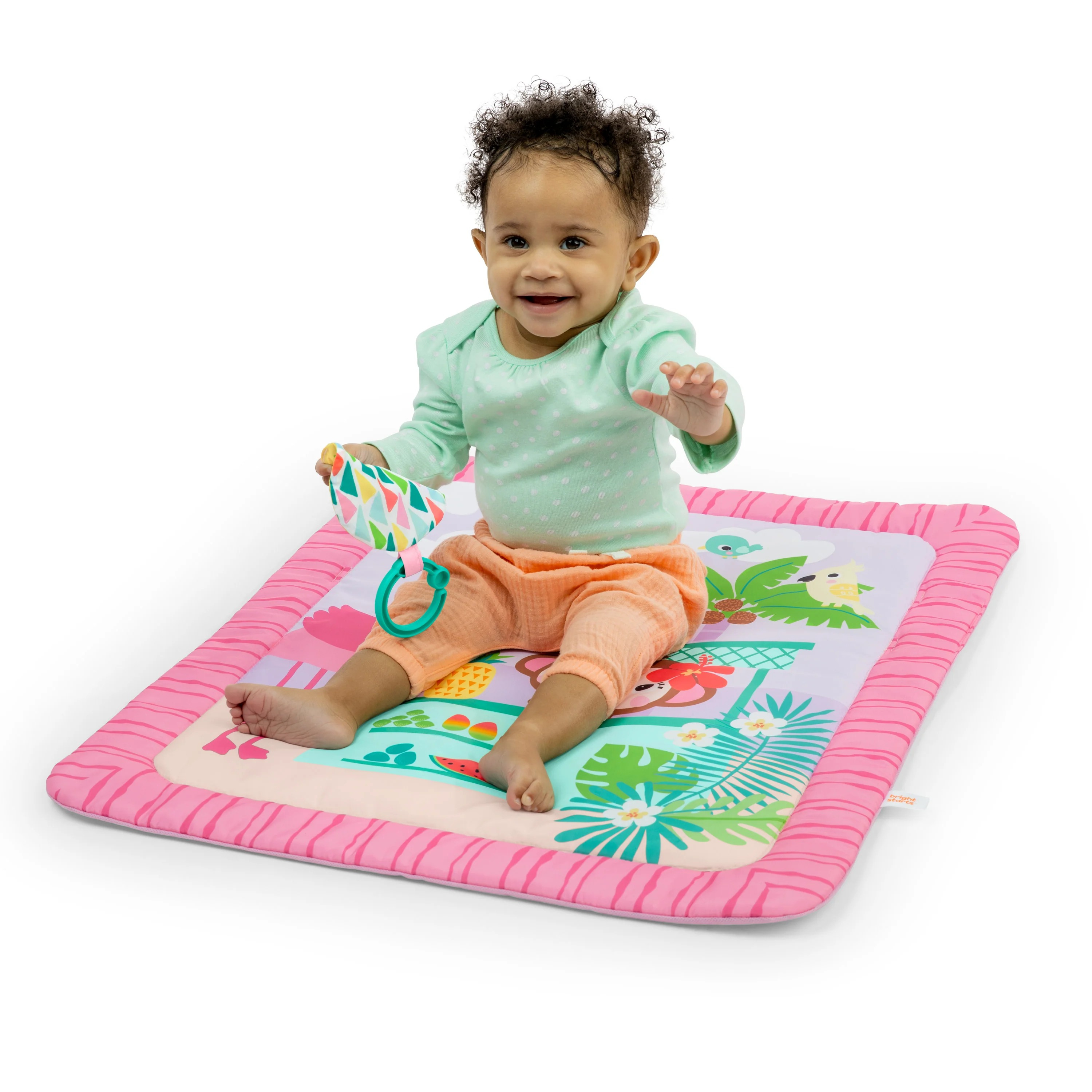 BRIGHT STARTS PINK PALMS TIKI TOY BAR ACTIVITY GYM