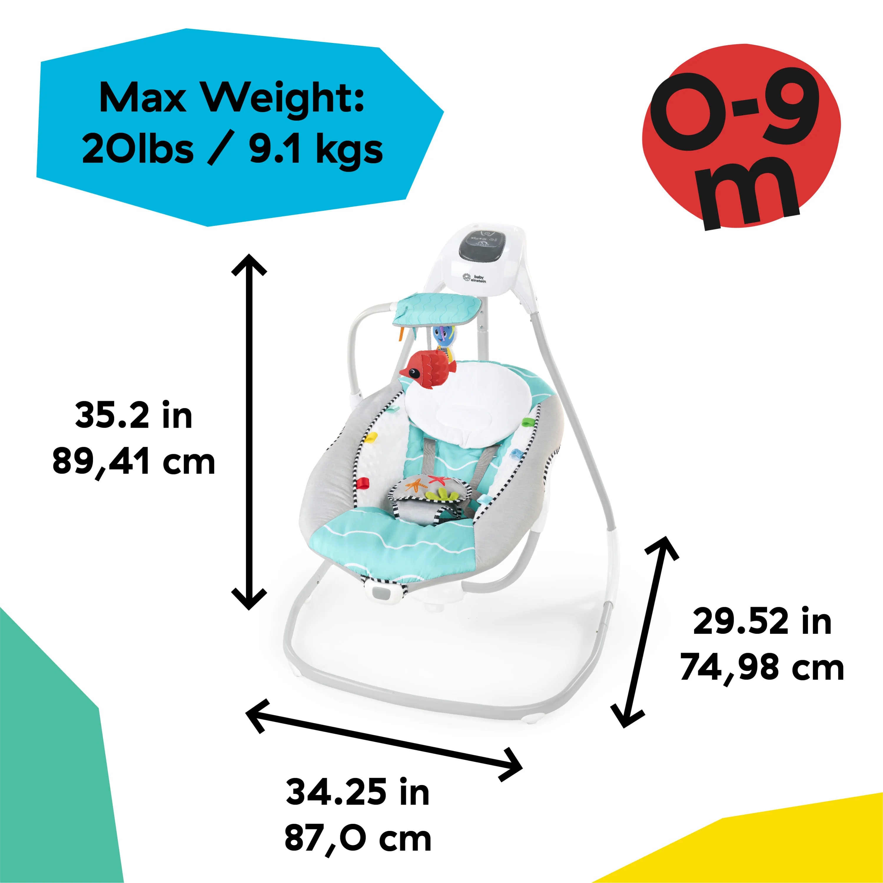 BABY EINSTEIN CURIOUS COMFORT COMPACT SWING