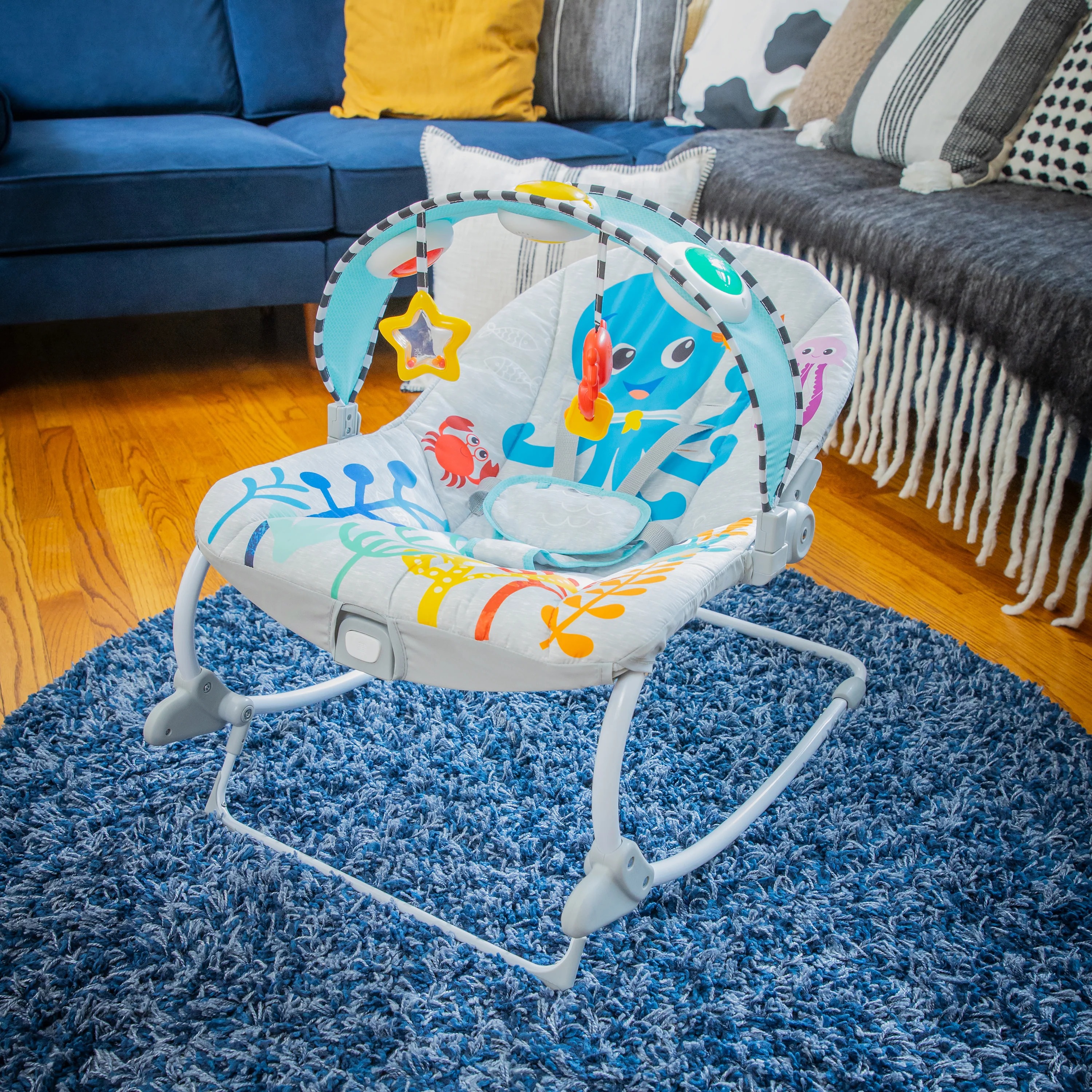 BABY EINSTEIN KICK TO IT OPUS MUSICAL INFANT TO TODDLER ROCKER