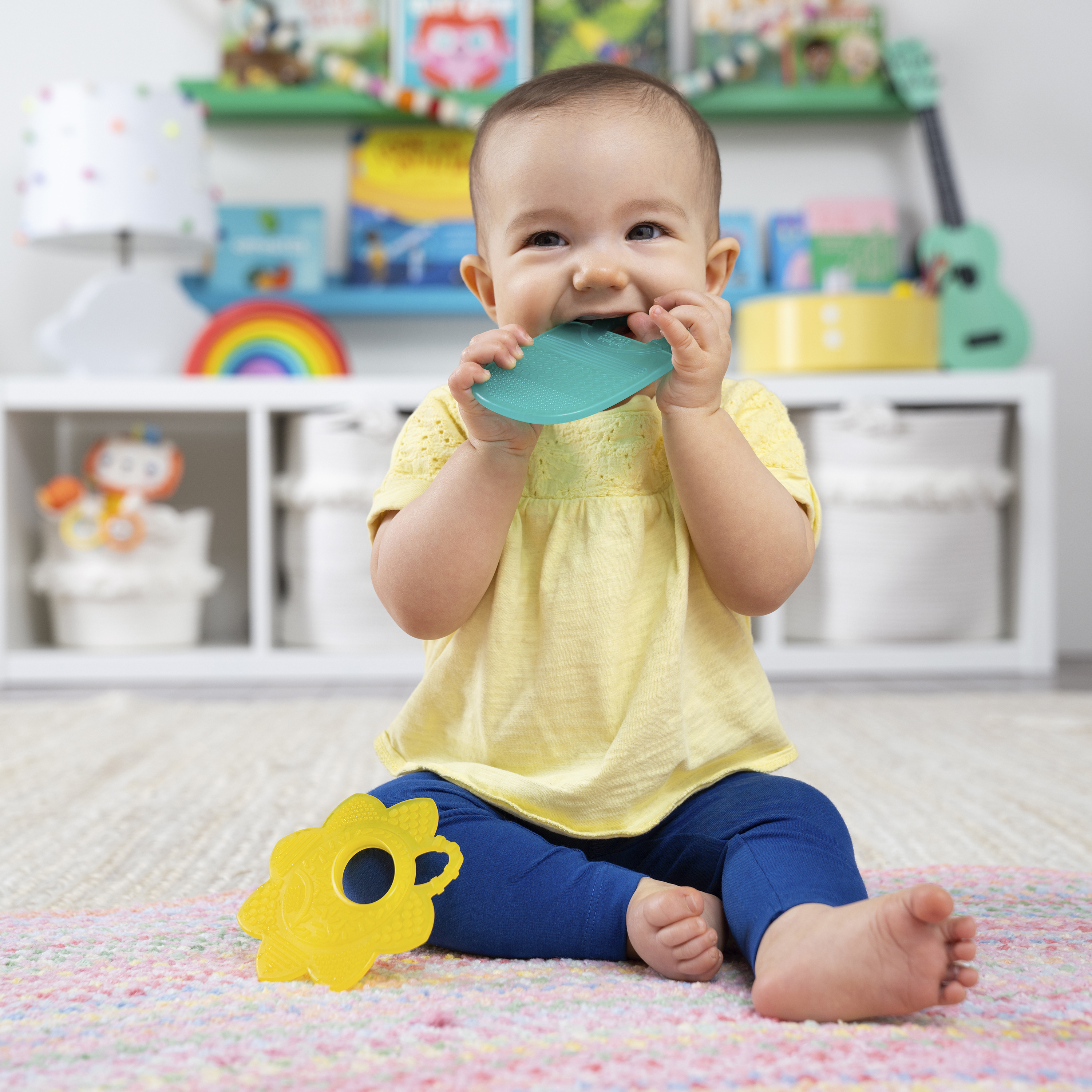 BRIGHT STARTS SUNNY SOOTHERS 2 MULTI-TEXTURED TEETHERS