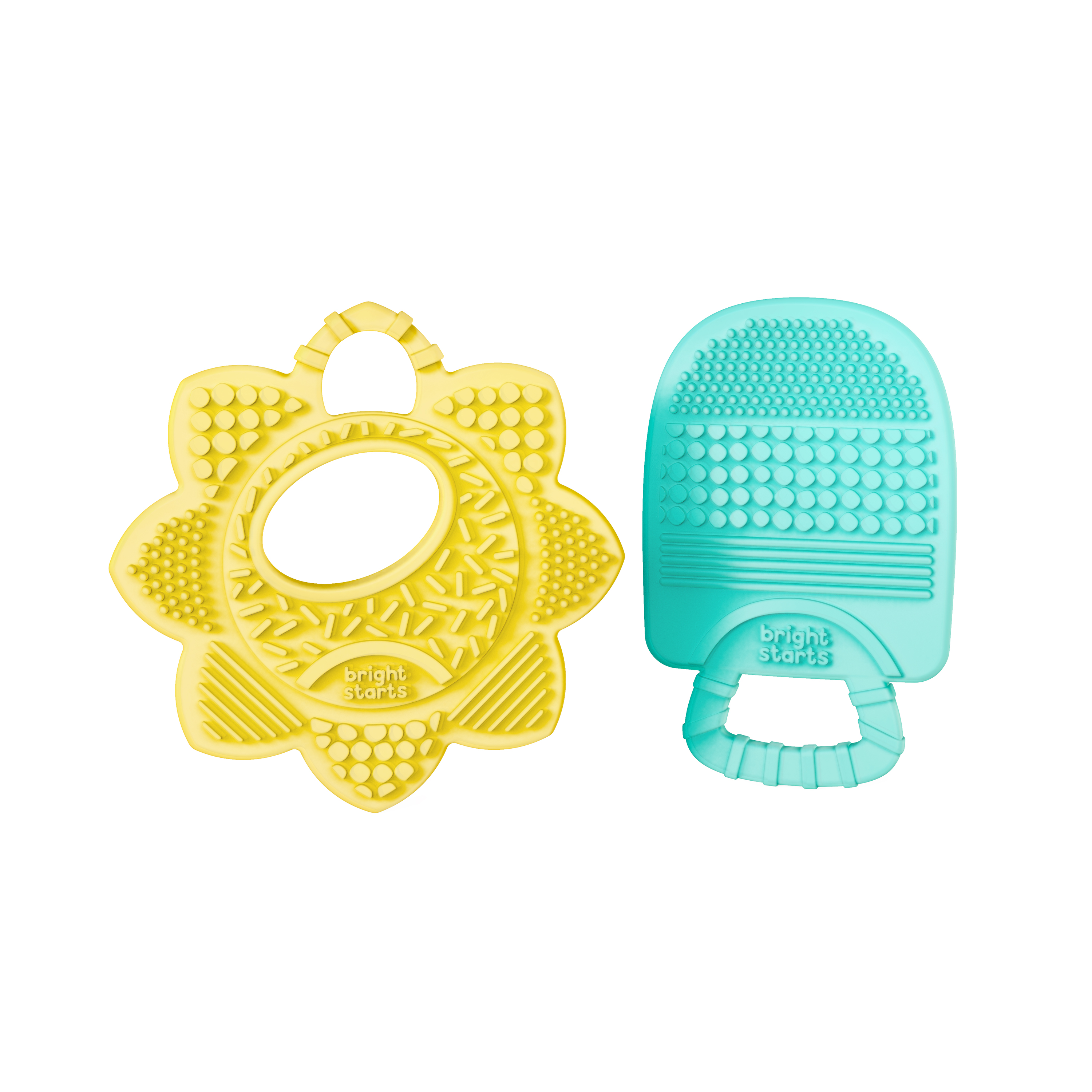BRIGHT STARTS SUNNY SOOTHERS 2 MULTI-TEXTURED TEETHERS