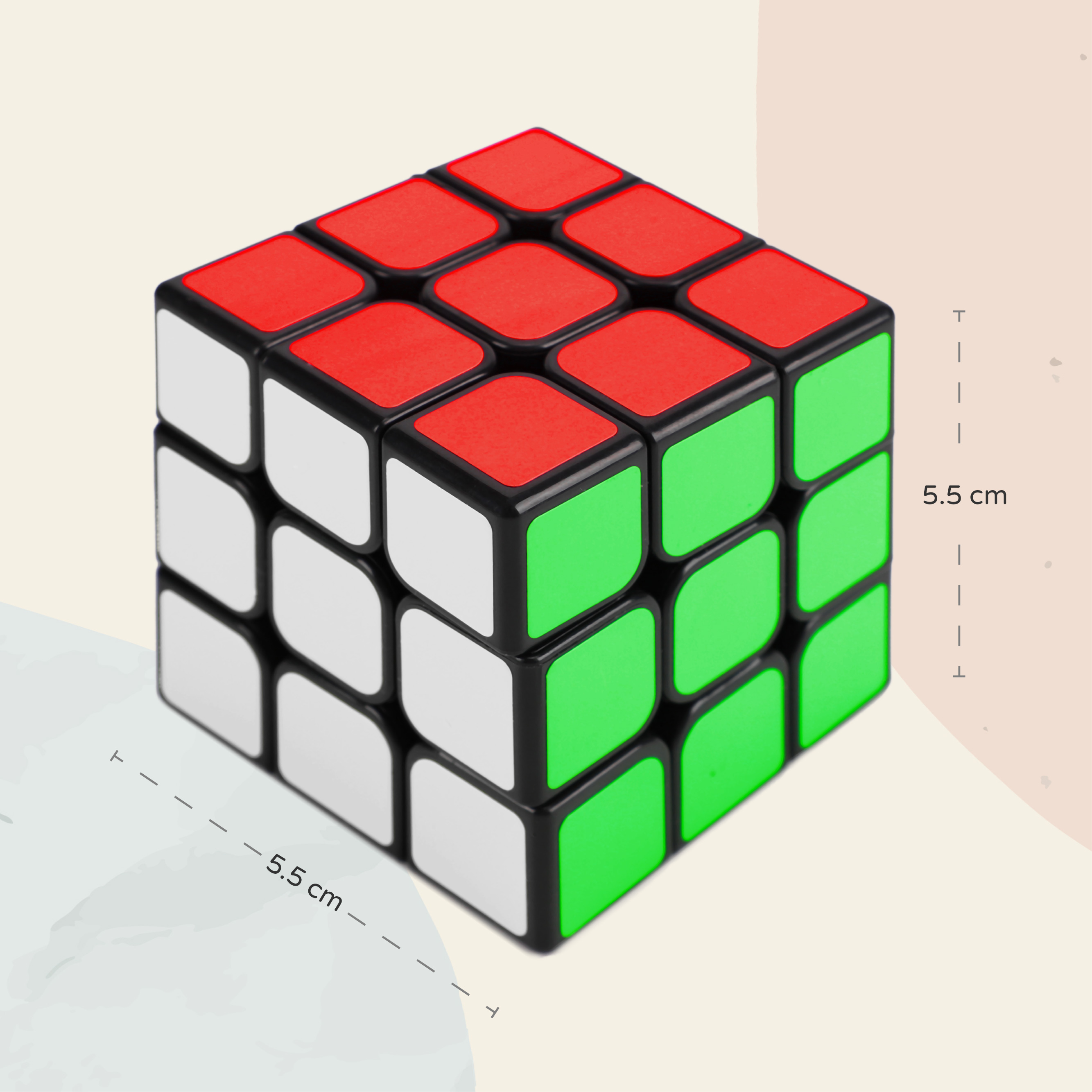 MOON 5.6CM MAGIC CUBE, BLACK AND WHITE 
MIXED