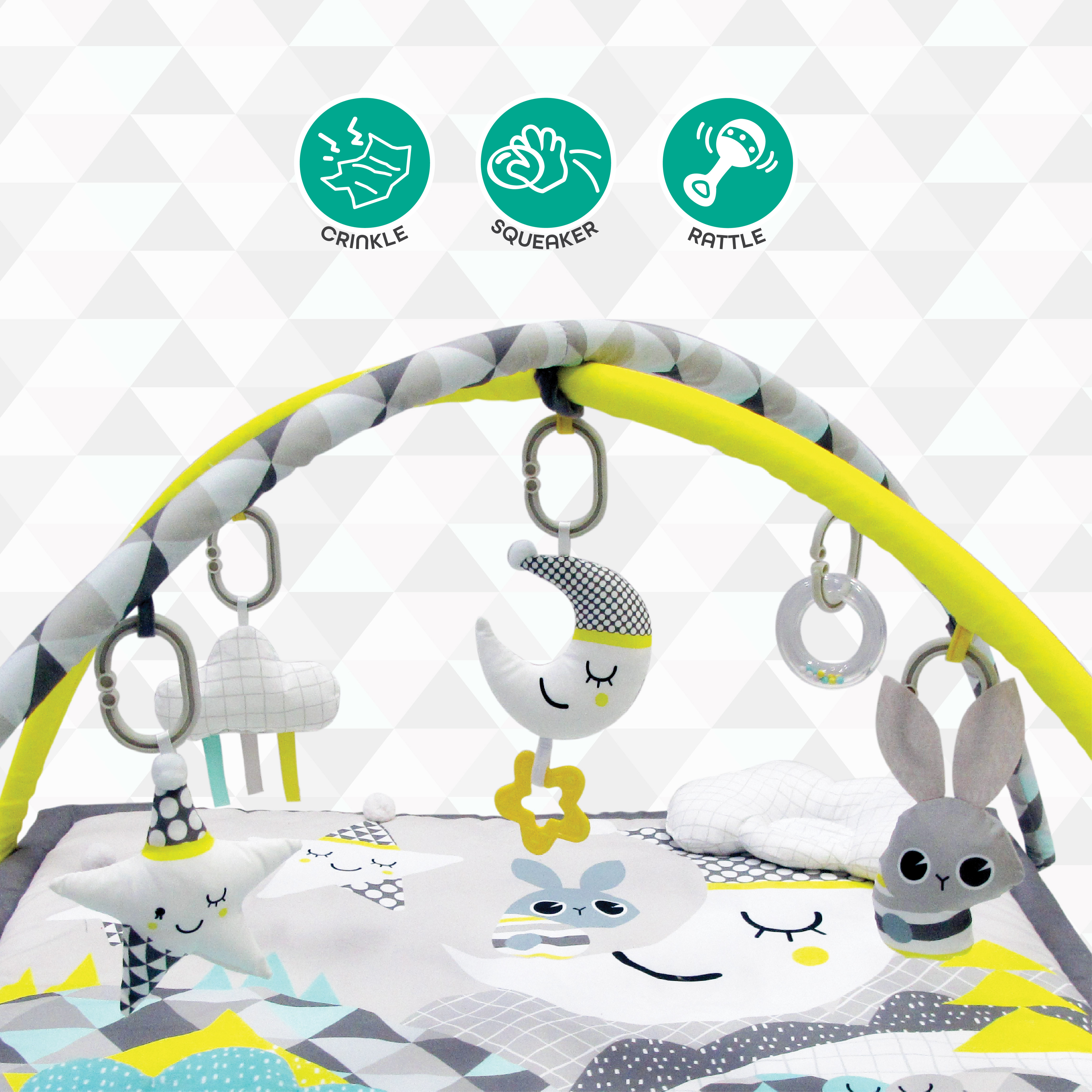MOON A GOOD NIGHT PLAY MAT WITH PILLOW OM+, BABY PLAYMAT & ACTIVITY GYM