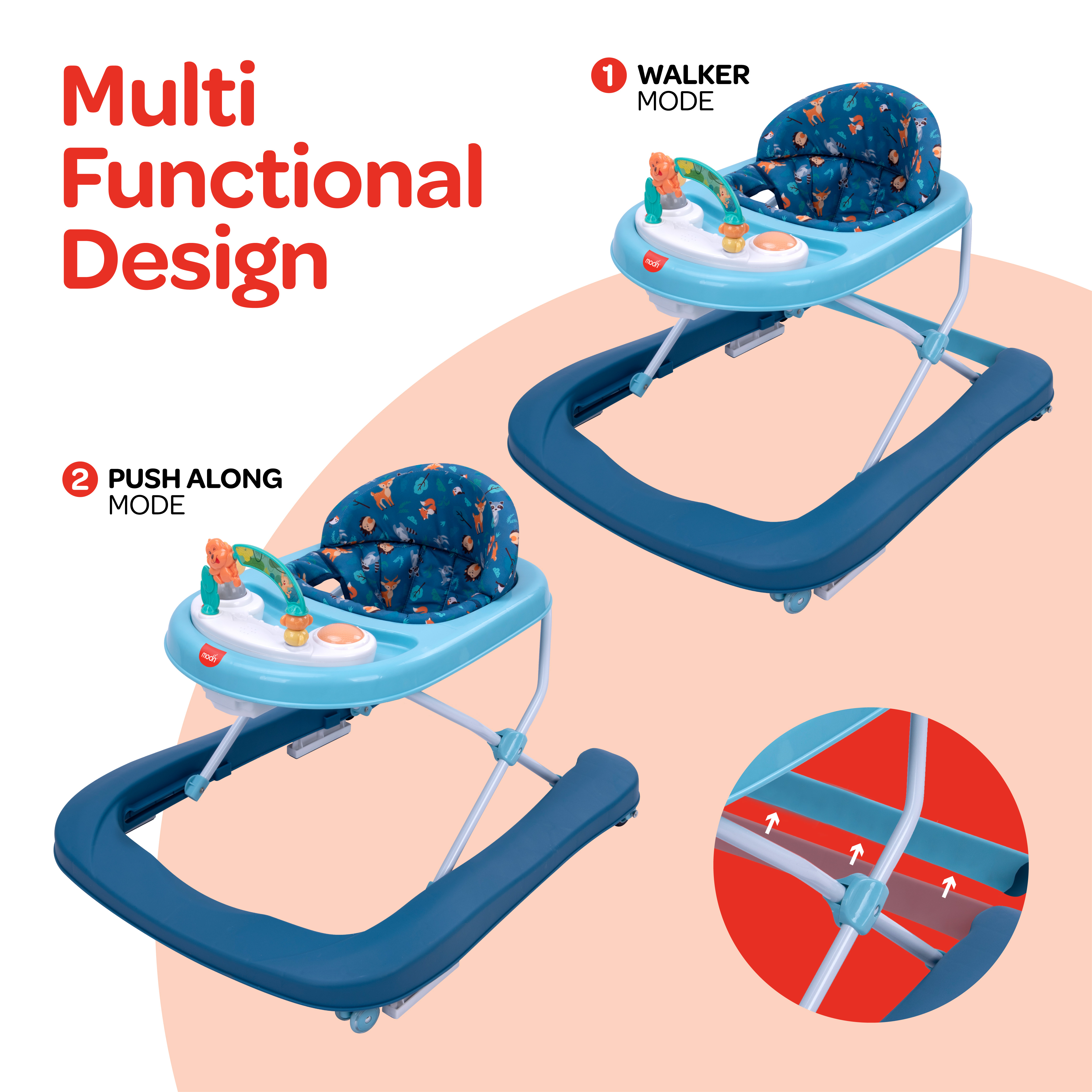 MOON STRIDE BABY WALKER- DARK BLUE MOON STRIDE BABY WALKER- DARK BLUE