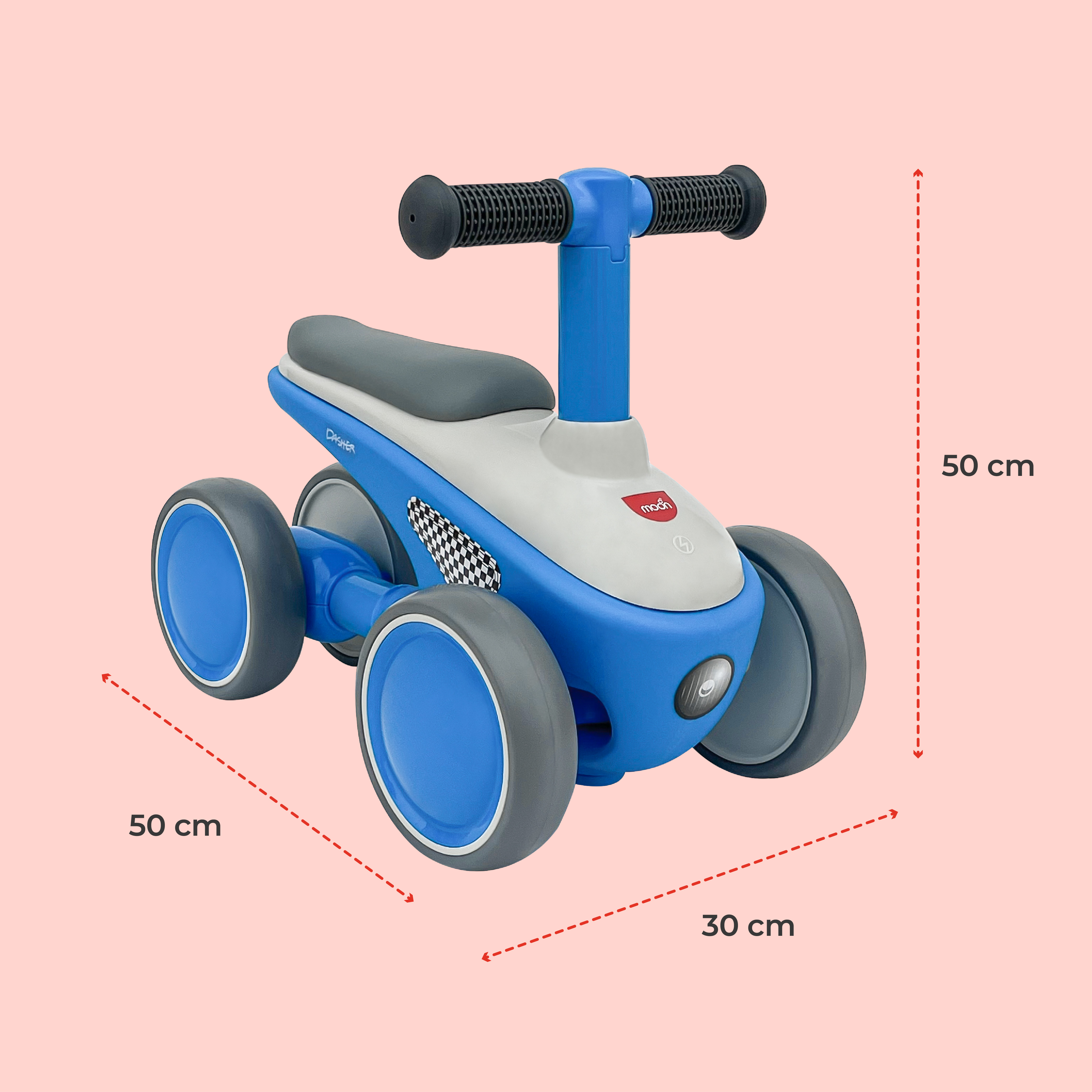 MOON DASHER RIDE ON SCOOTER - BLUE