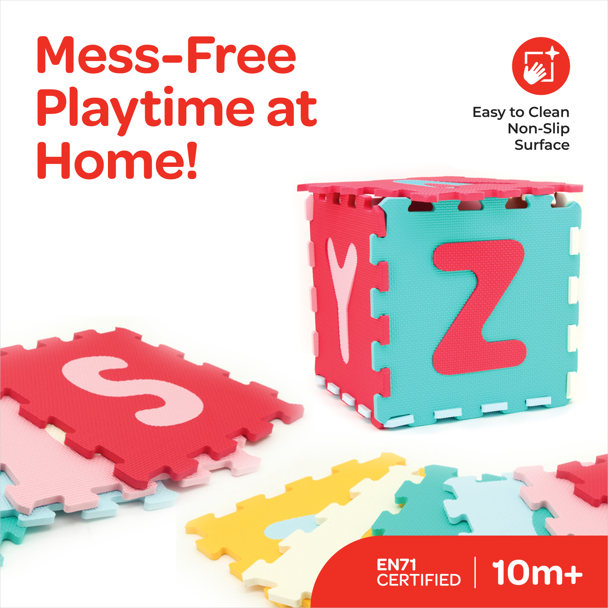 MOON KIDS PUZZLE ACTIVITY FLOOR MAT - 26PCS, ALPHABET PUZZLE
