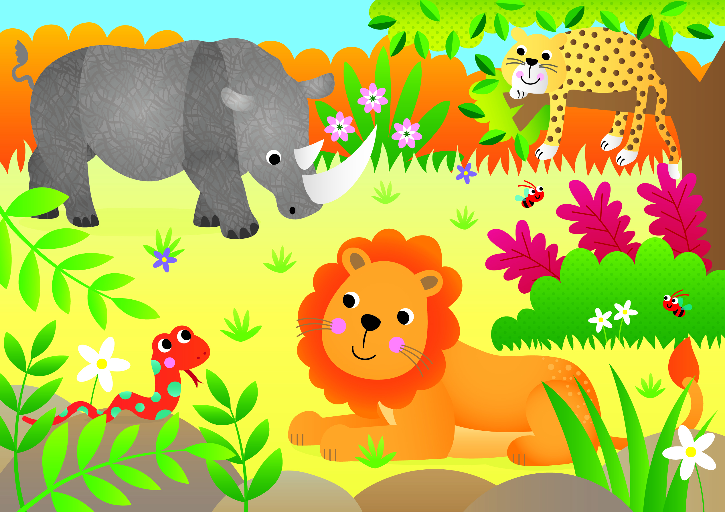GALT 4 PUZZLES IN A BOX - JUNGLE