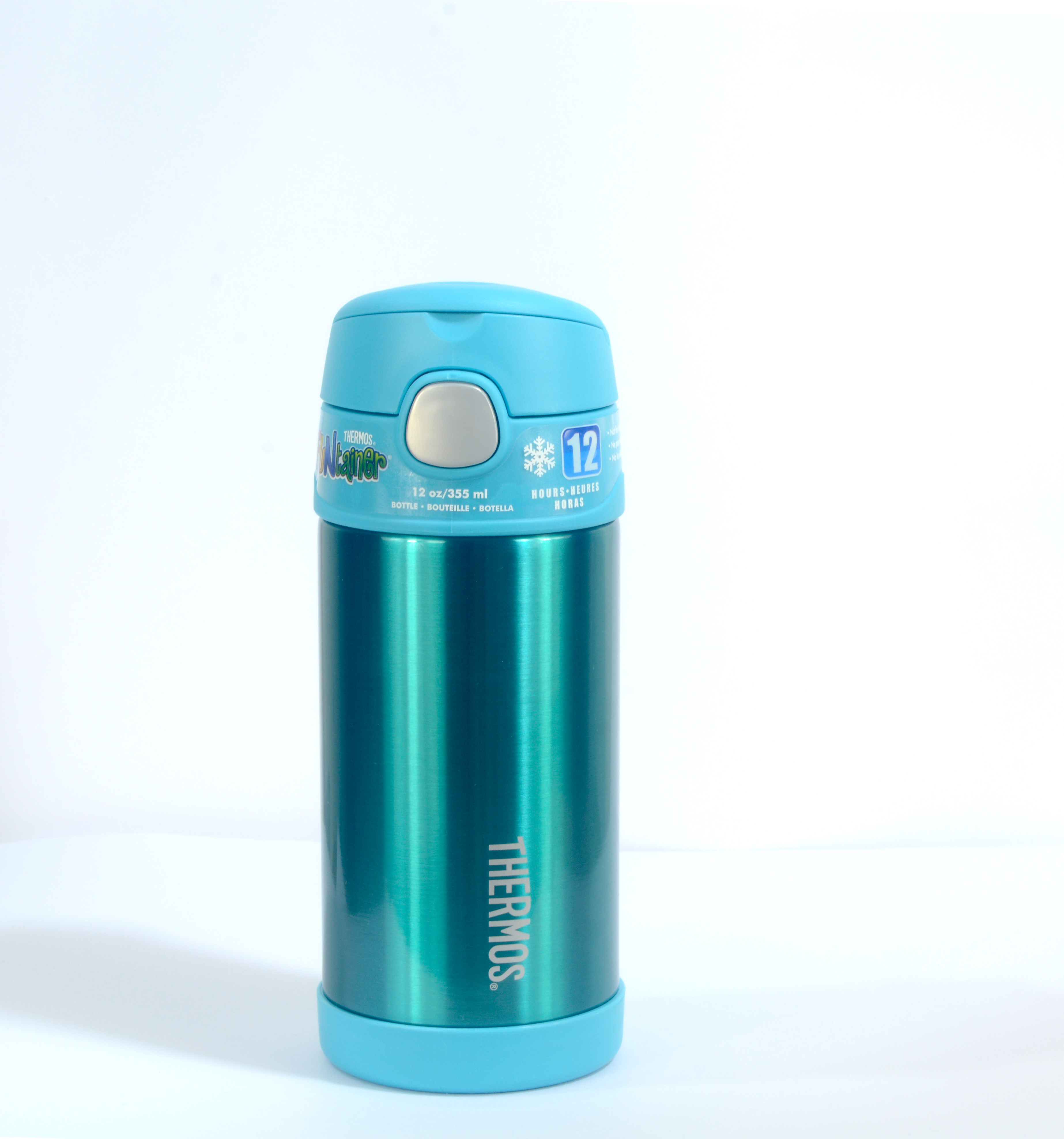 THERMOS-FUNTAINER STAINLESS STEEL HYDRATION/WATER BOTTLE-TEAL -355 ML
