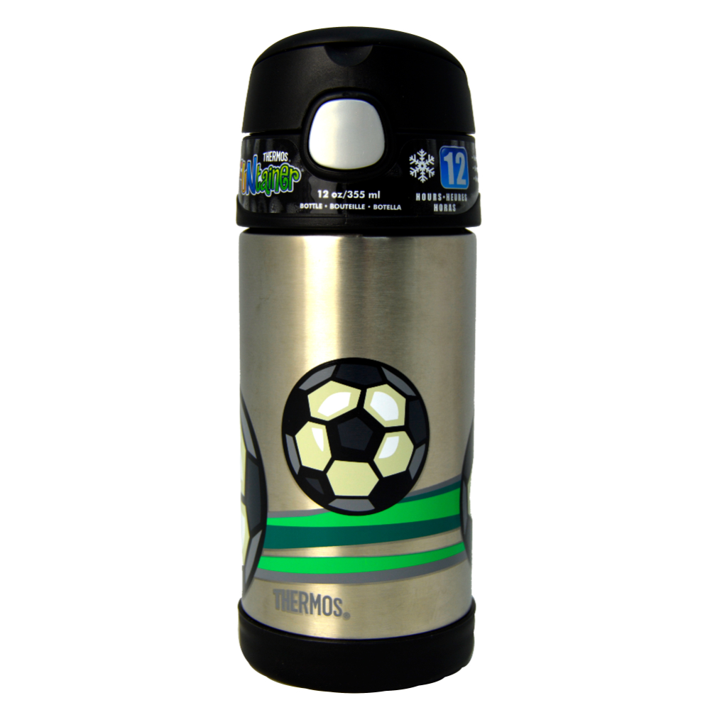 THERMOS-FUNTAINER STAINLESS STEEL HYDRATION/WATER BOTTLE-FOOT BALL-355 ML
