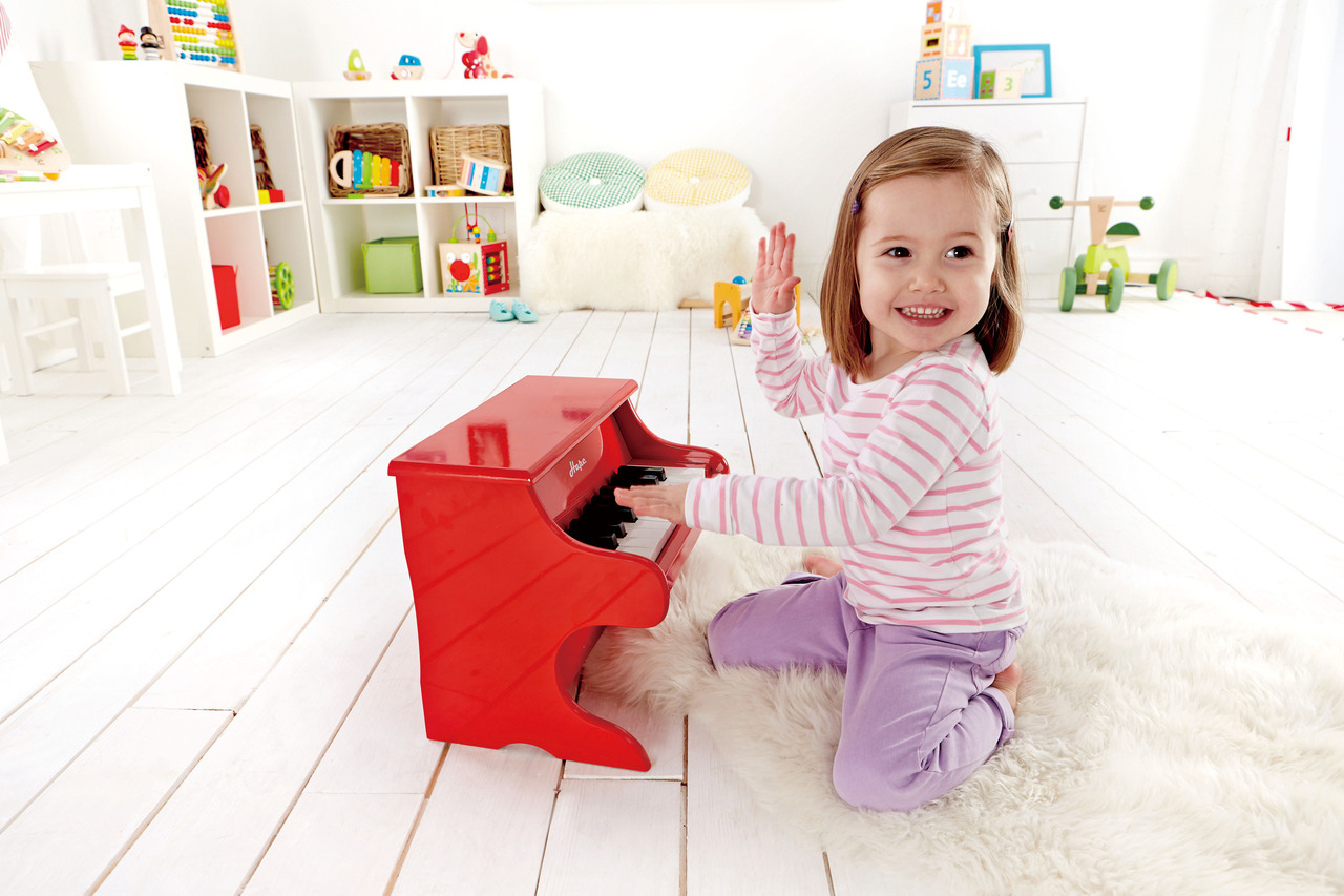 HAPE MINI PLAYFUL PIANO MUSICAL INSTRUMENT RED