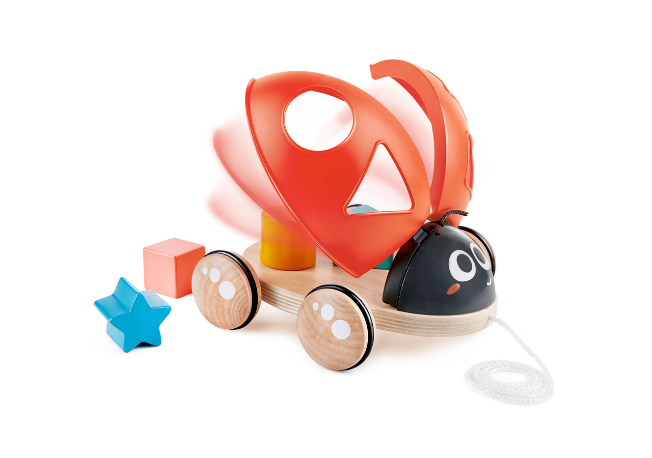 HAPE WOODEN LADYBUG-THEMED PUSH AND PULL-ALONG TOY